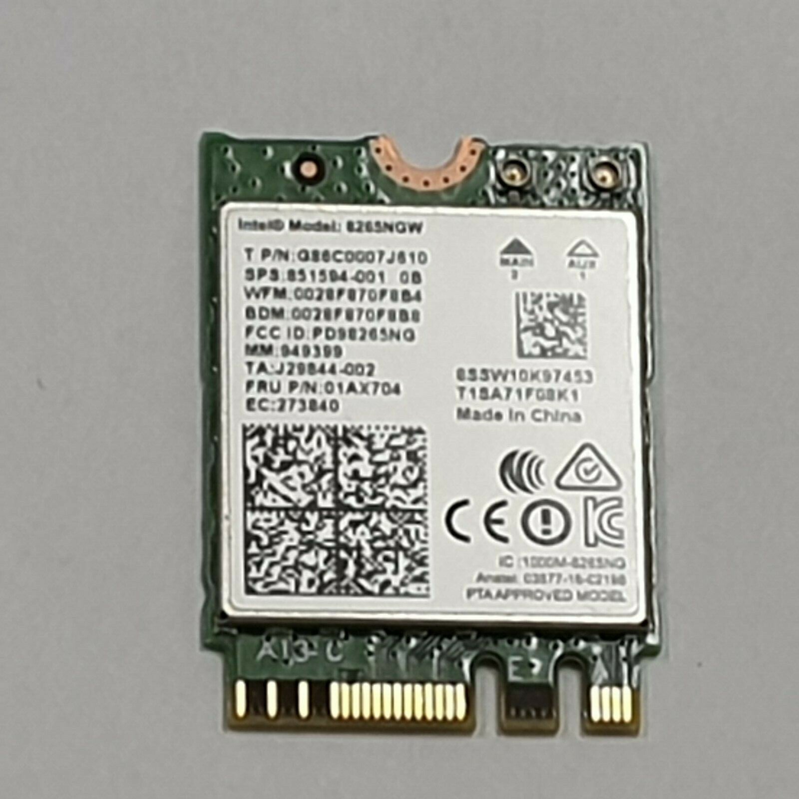 Lenovo Miix 510-12IKB WLAN Karte Wifi Intel 8265NGW Wireless Modul