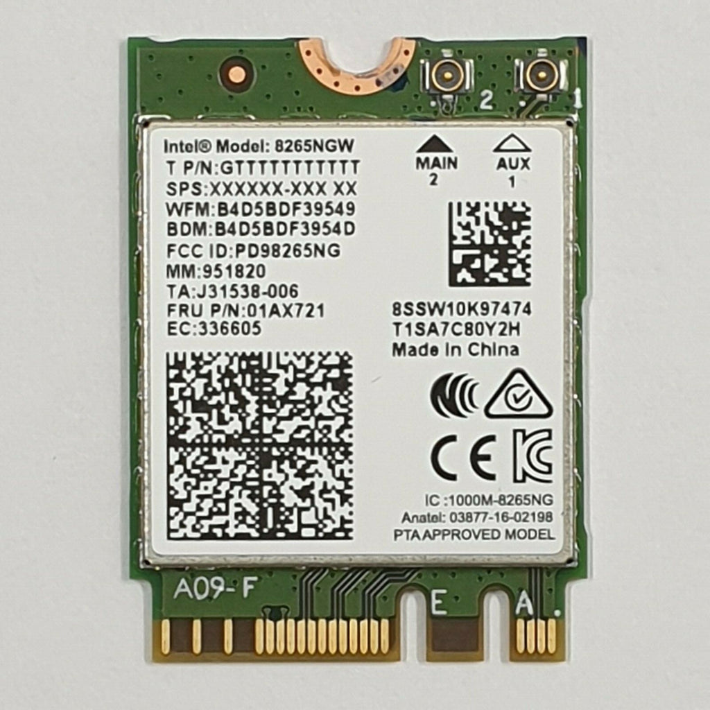 Dual Band WLAN Bluetooth 8265NGW 2.4 Intel 8265NGW Karte M.2 Wireless Modul