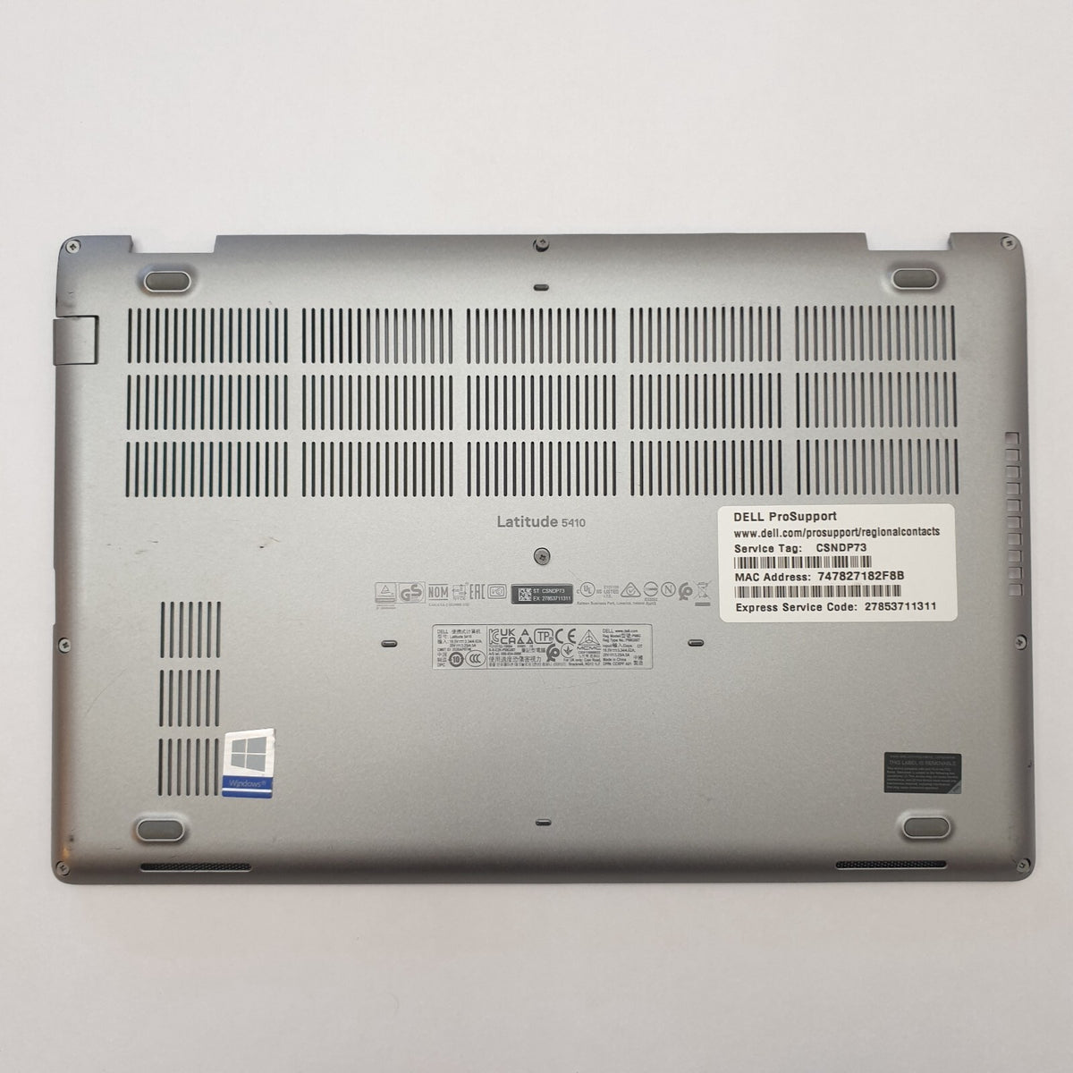 Dell Latitude 5410 Gehäuse Unterschale Unterteil Bottom Base Cover Ersatzteil