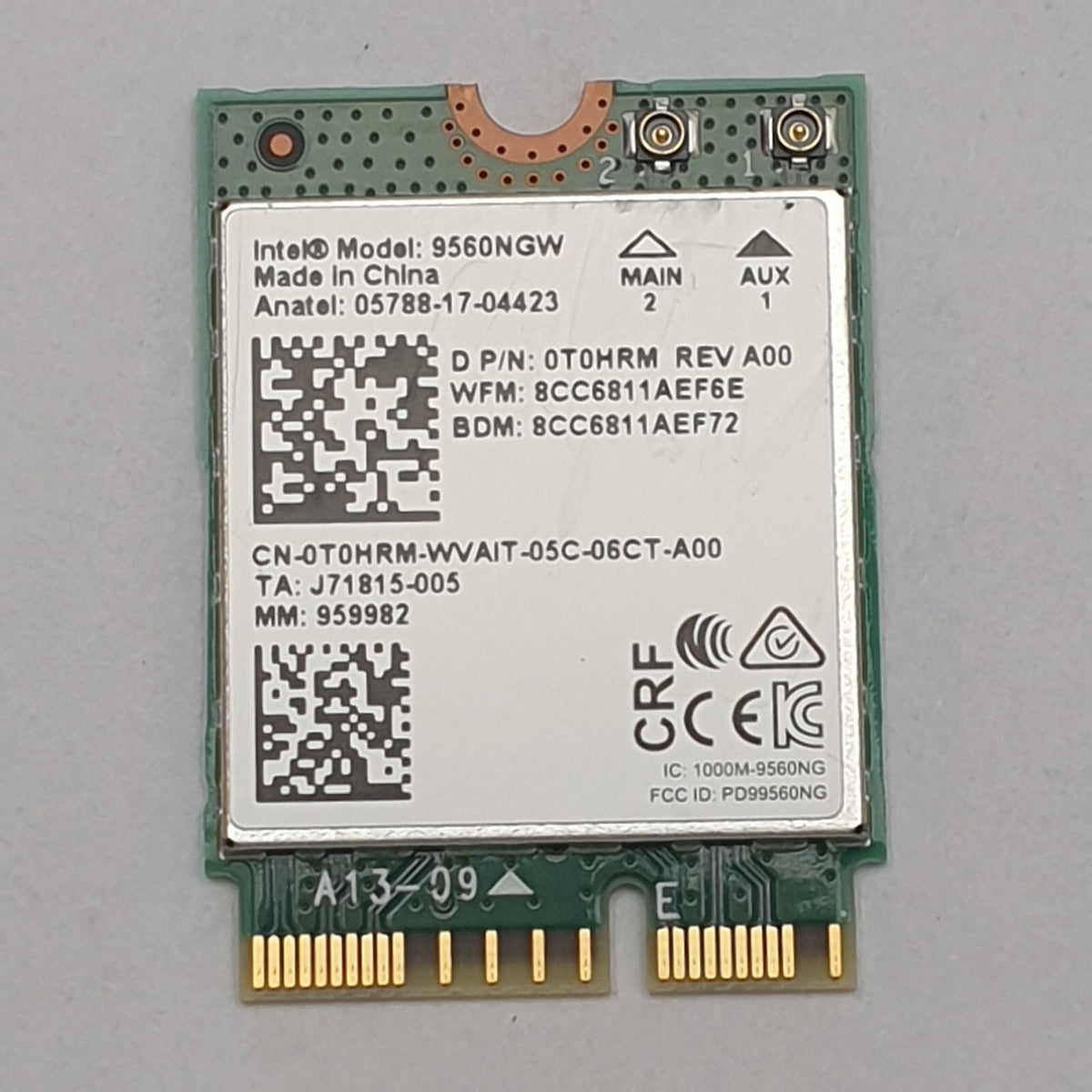 Dell Latitude 5400 WLAN Bluetooth Karte Intel 9560NGW Wireless Modul