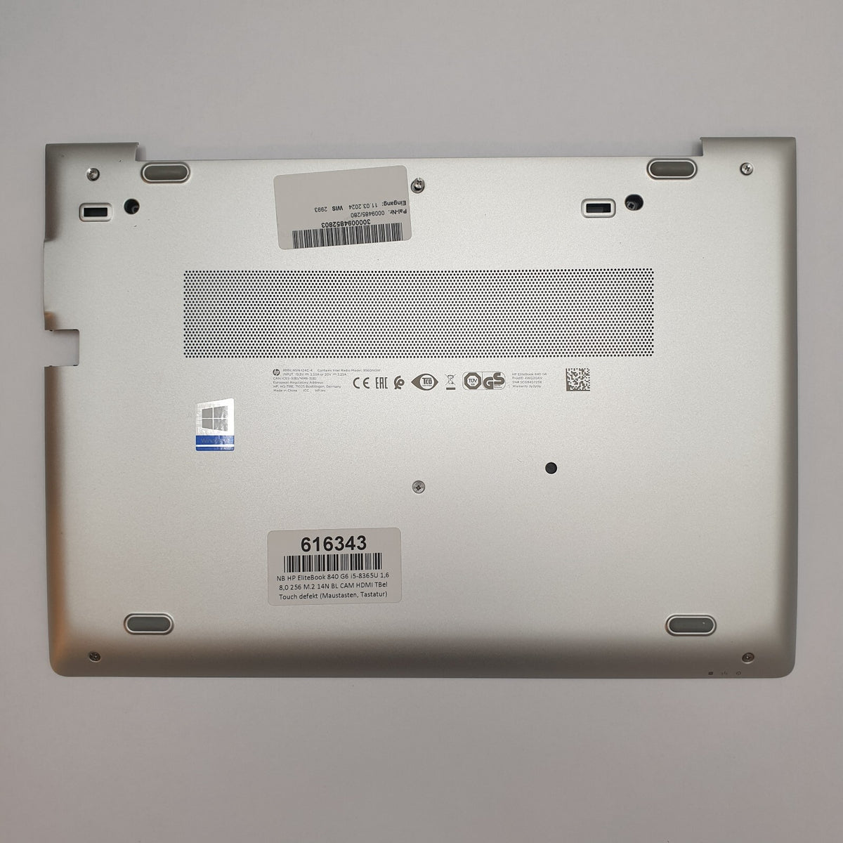 HP EliteBook 840 G6 Gehäuse Unterschale Unterteil Bottom Base Cover Ersatzteil