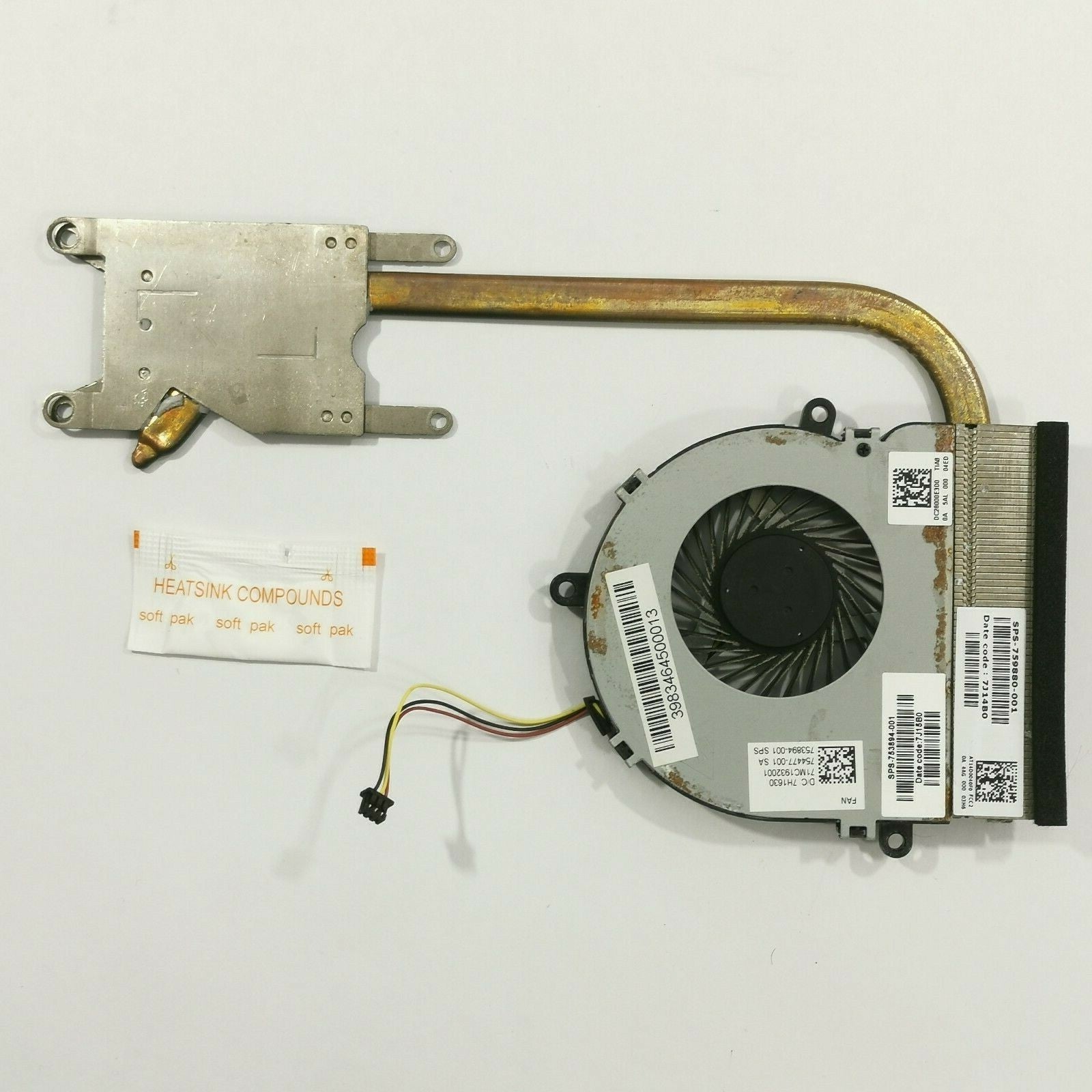 HP Compaq 15-r102n0 Kühler Lüfter Heatsink Fan mit Wärmeleitpaste