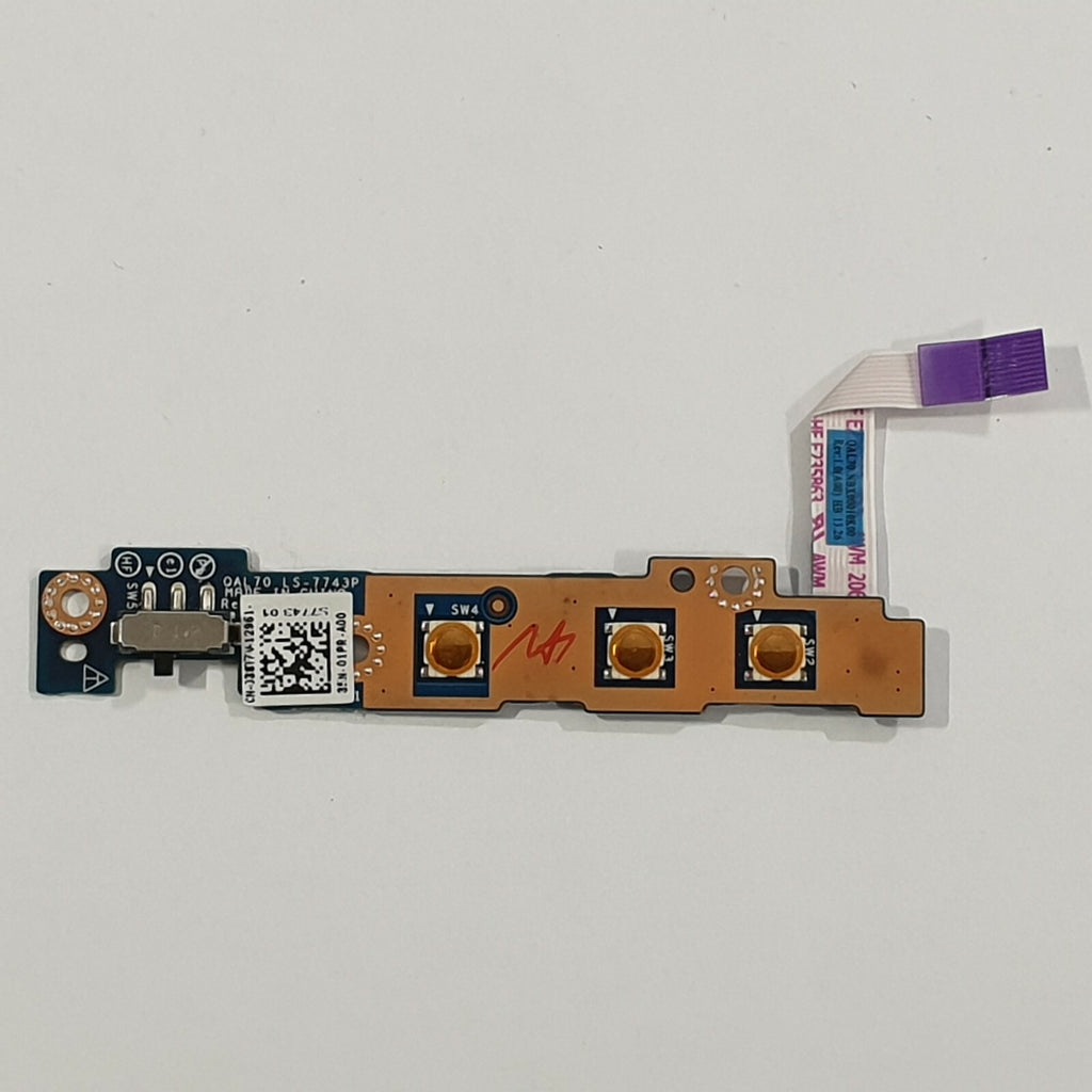 Dell Latitude E6430s Powerbutton Board Media Control Platine