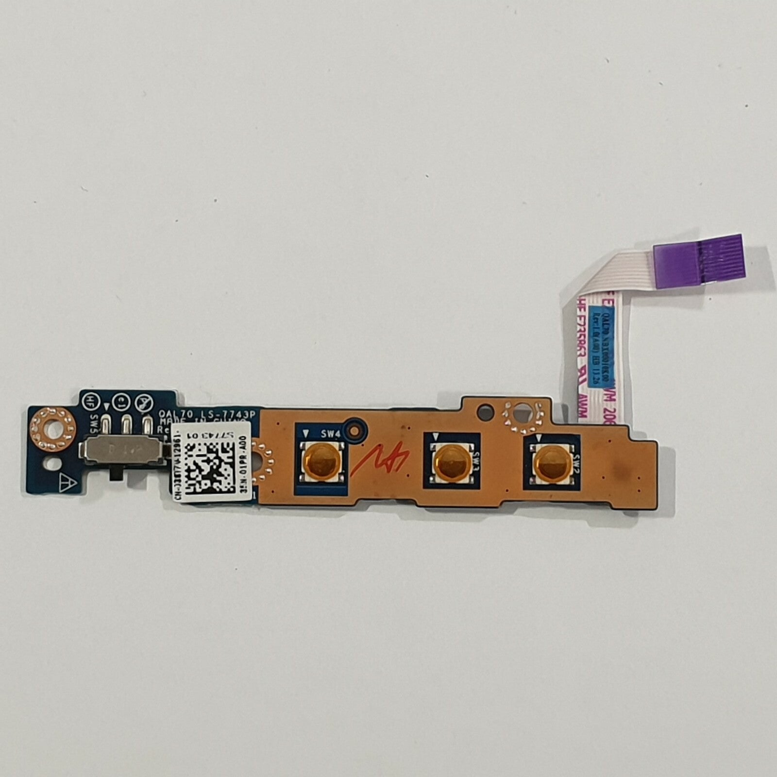 Dell Latitude E6430s Powerbutton Board Media Control Platine