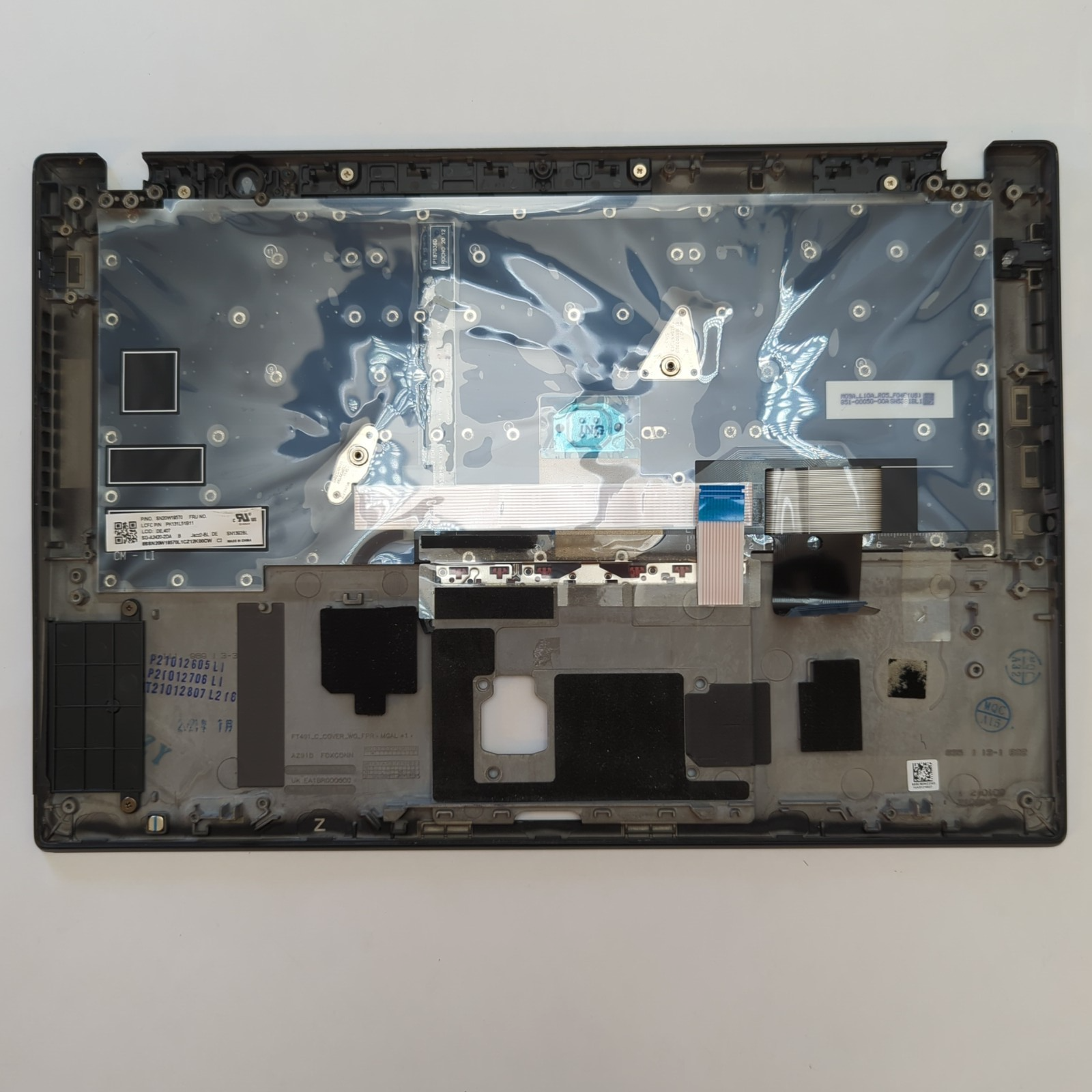 Lenovo ThinkPad T14s Gen 1 Handauflage Tastatur Deutsch QWERTZ Backlit Palmrest – Bild 2
