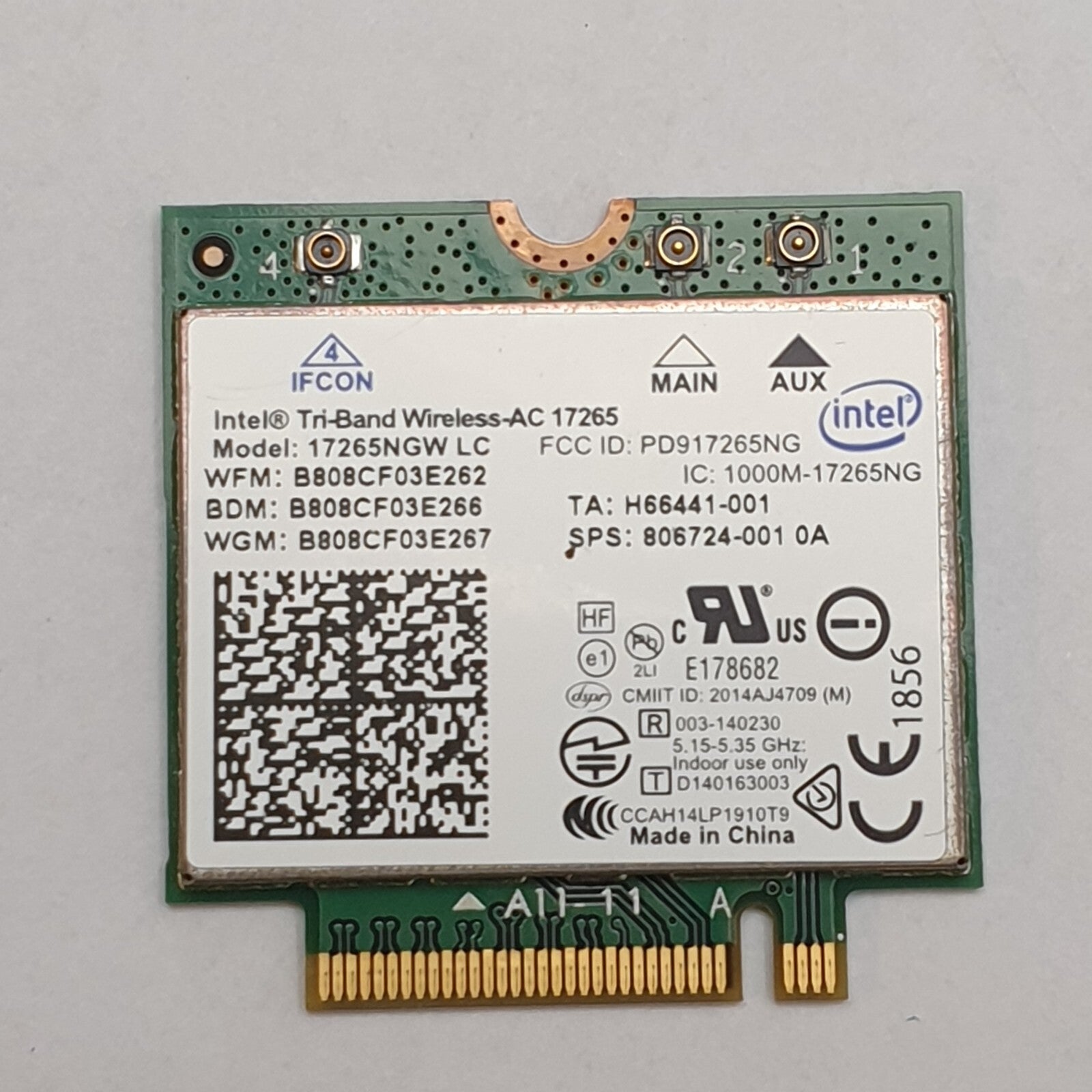 HP Elite x2 1011 G1 WLAN Karte Intel Tri-Band Wireless-AC 17265 M.2 Modul