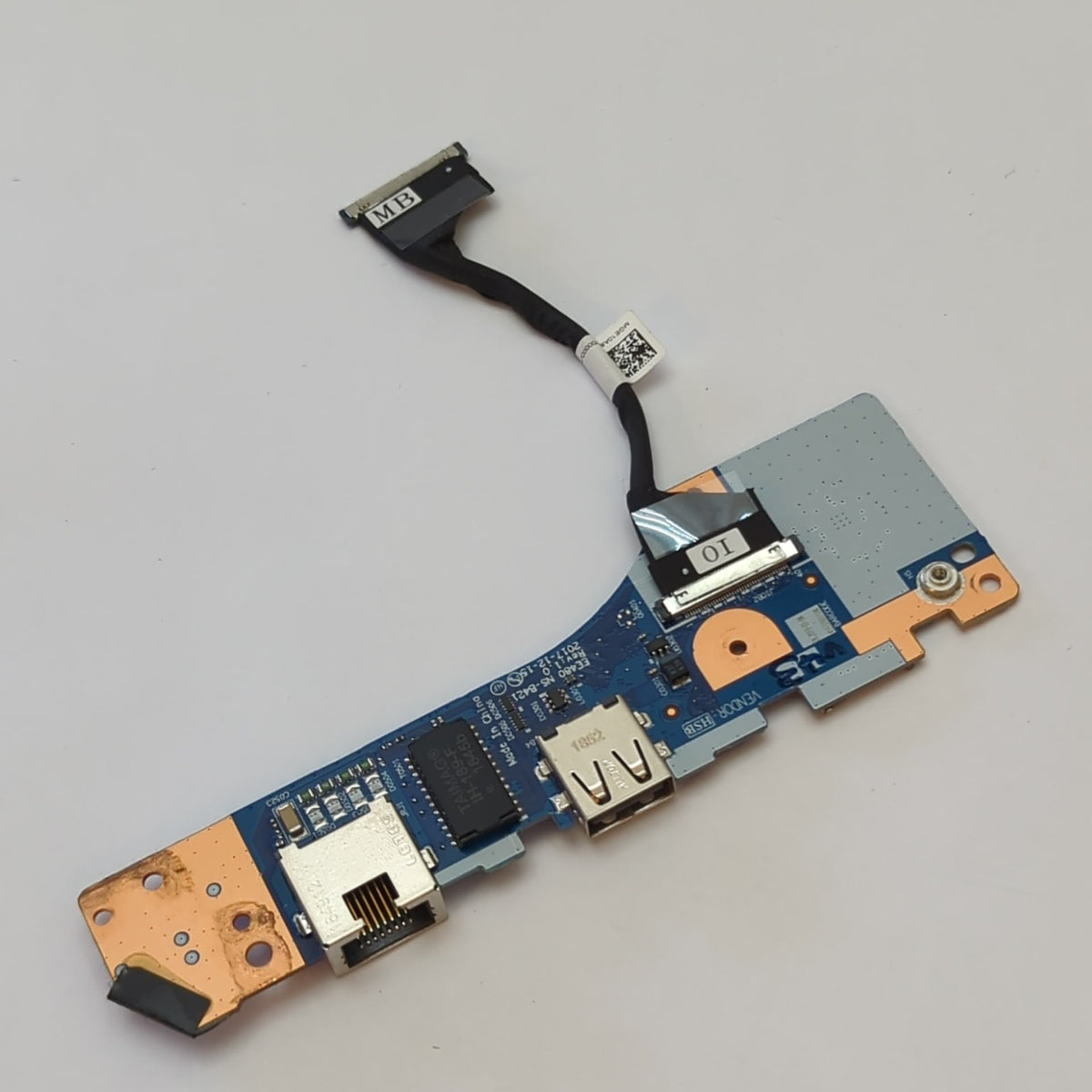 Lenovo ThinkPad E485 USB Board Platine IO LAN RJ45 Power Button mit Kabel