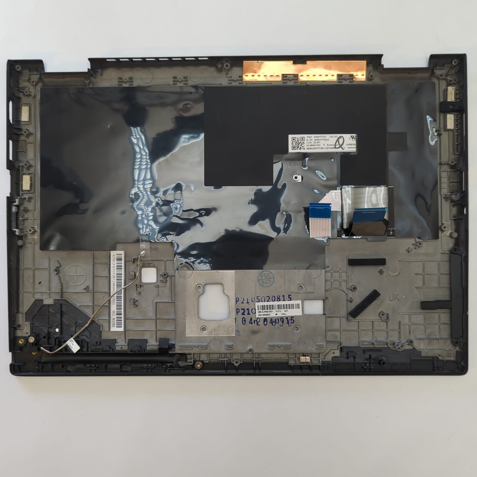 Lenovo ThinkPad X13 Yoga G1 Handauflage Tastatur DE QWERTZ Palmrest Gen 1 – Bild 2