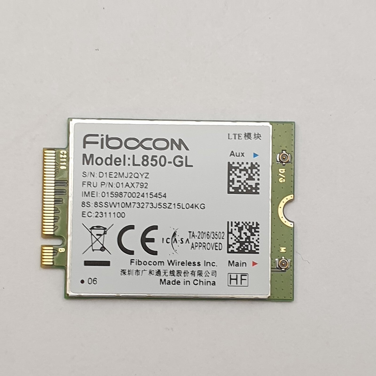 WWAN L850-GL Karte 4G Modul UMTS Fibocom L850-GL 4G LTE Modul WWAN Karte für