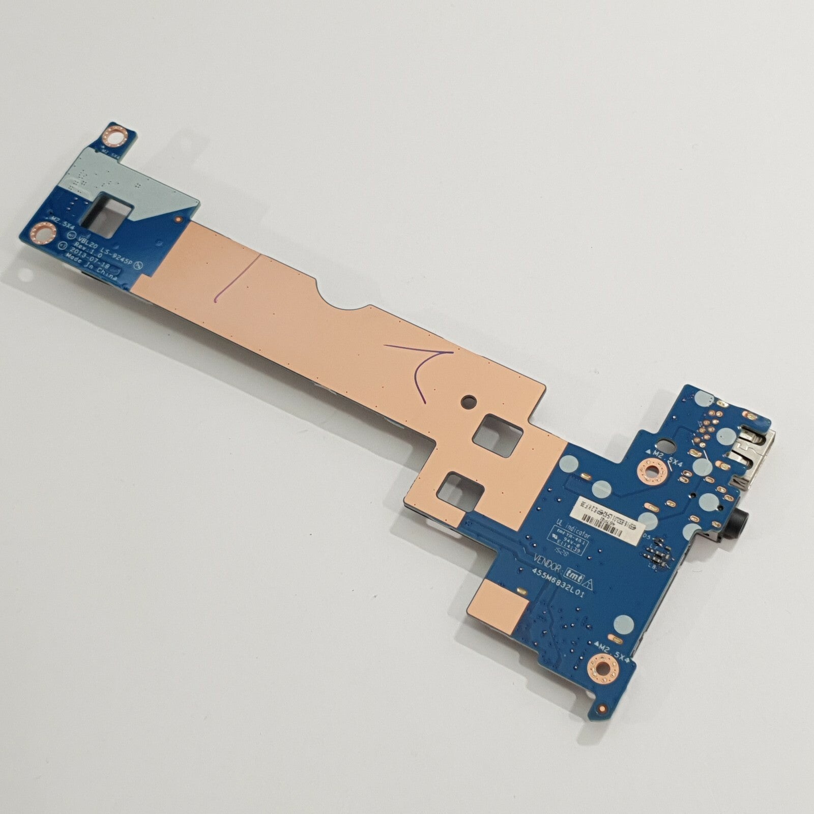HP ZBook 15 G1 G2 Audio Board USB Port Smart Card Reader Platine I/O Board – Bild 2