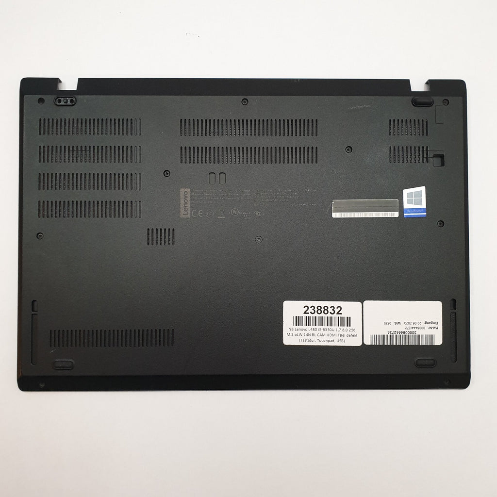Lenovo ThinkPad L480 Gehäuse Unterschale Unterteil Bottom Base Cover Ersatzteil