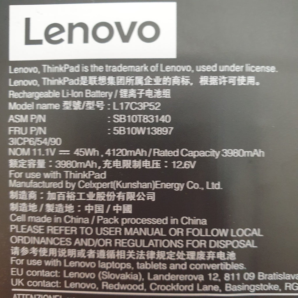 Lenovo ThinkPad L14 Gen 2 Original Akku 3980mAh Li-ion Battery  #5 – Bild 3