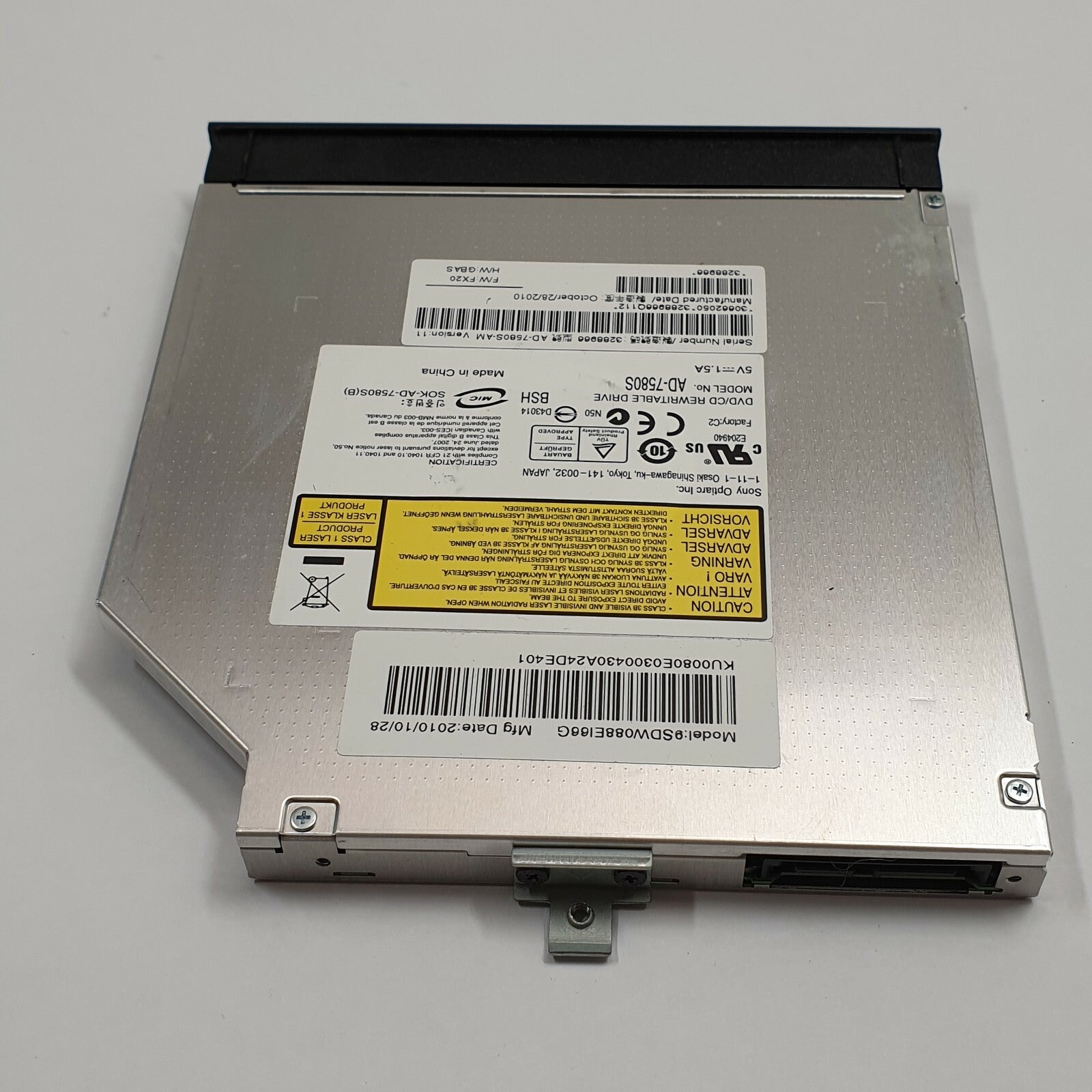 Acer eMachines E642G DVD Laufwerk Brenner Optiarc AD-7580S SATA DVD RW Drive – Bild 2