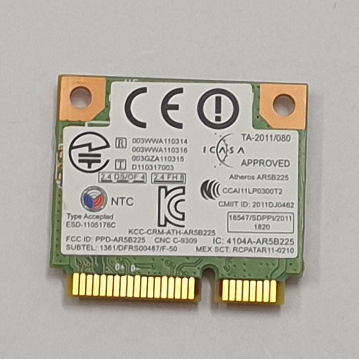 Sony VAIO SVE171B11M WLAN Karte Wifi Atheros AR5B225 WLAN Karte Wifi Bluetooth
