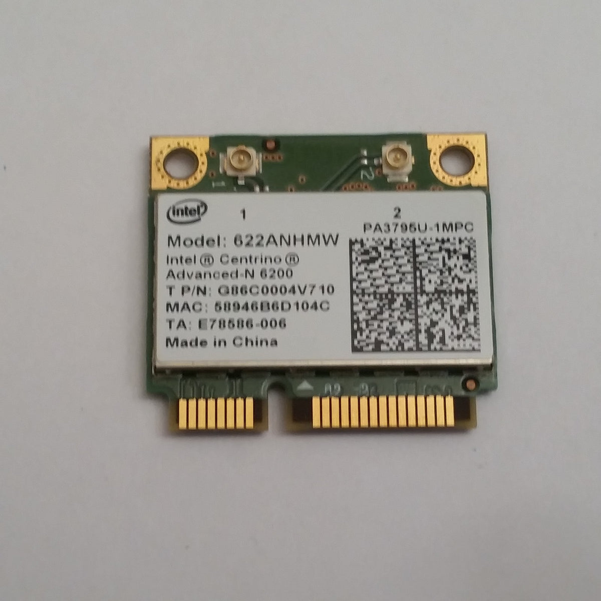Toshiba Portege R700-1CQ WLAN Karte 622ANHMW Intel Centrino Advanced-N 6200