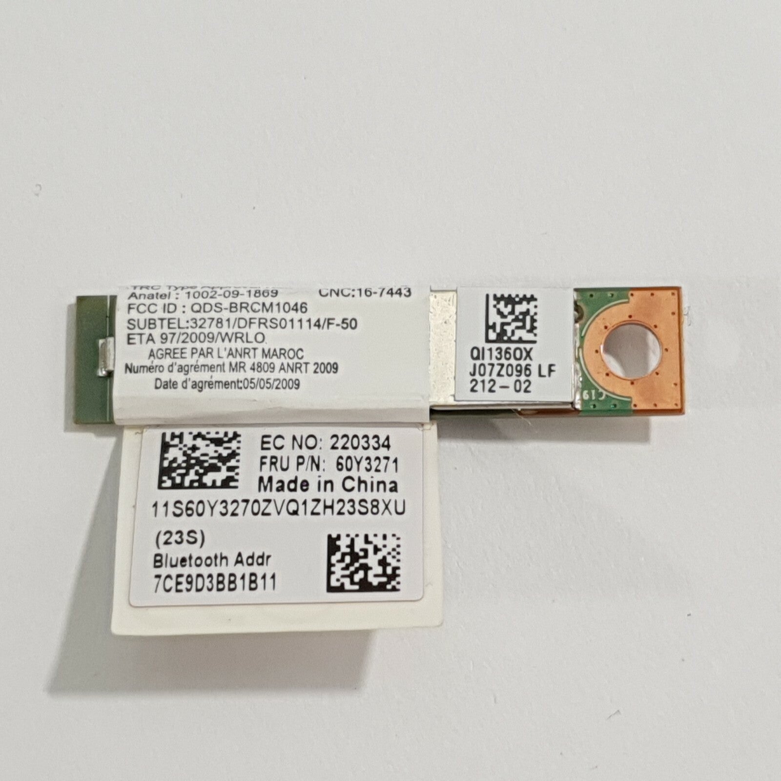 Lenovo ThinkPad W520 Bluetooth Modul 60Y3271 BCM92070MD
