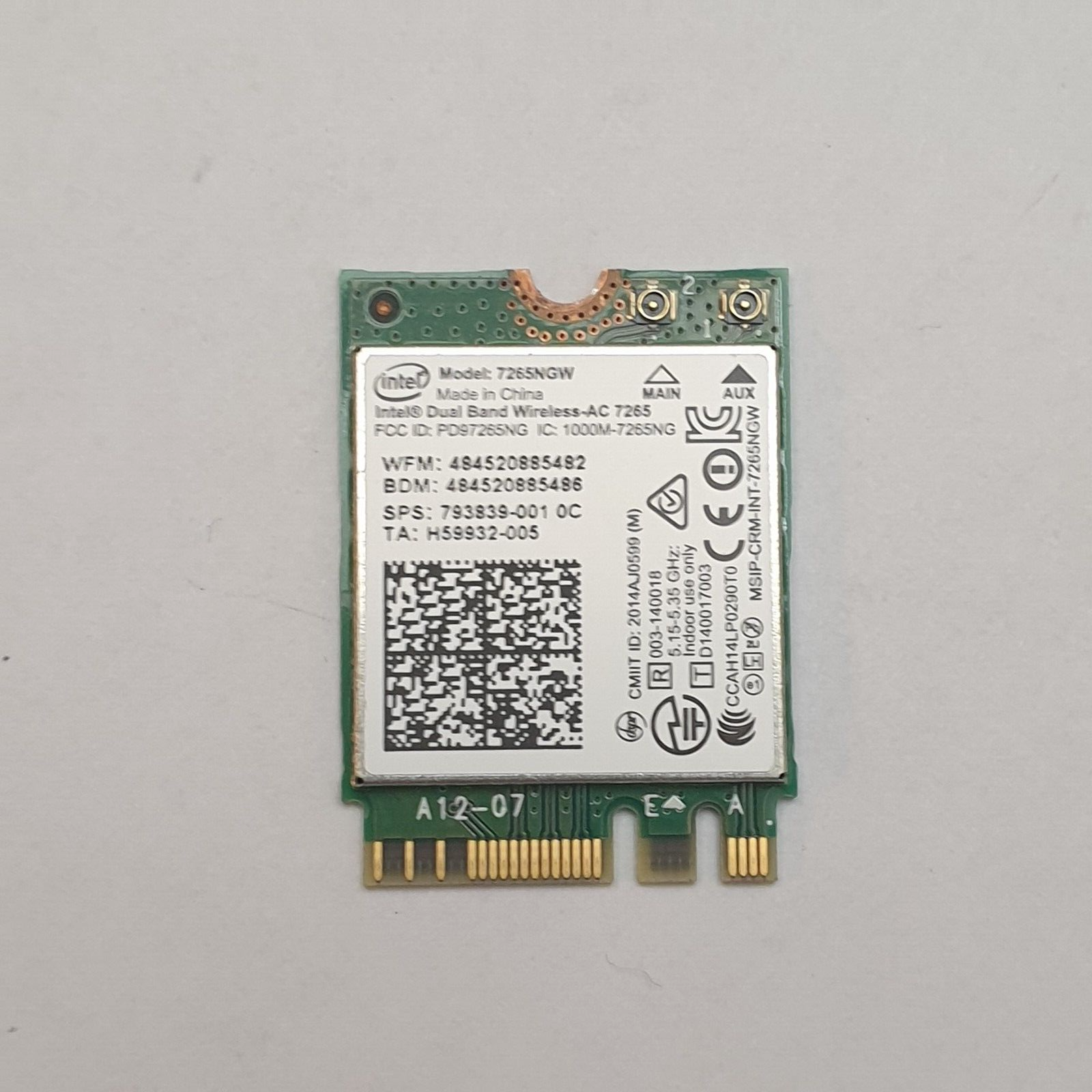 Acer TravelMate P658-M WLAN Karte Wifi P658 M WLAN Karte Wifi Intel Wireless AC