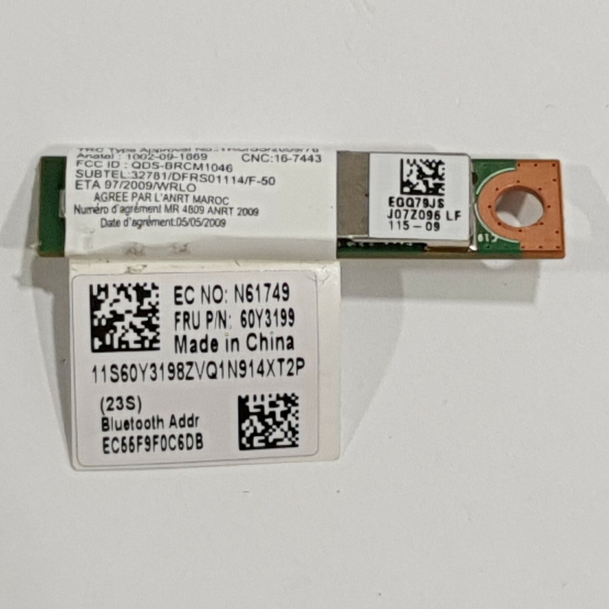 Lenovo ThinkPad L512 T410 Bluetooth Modul Karte 60Y3213 60Y3199