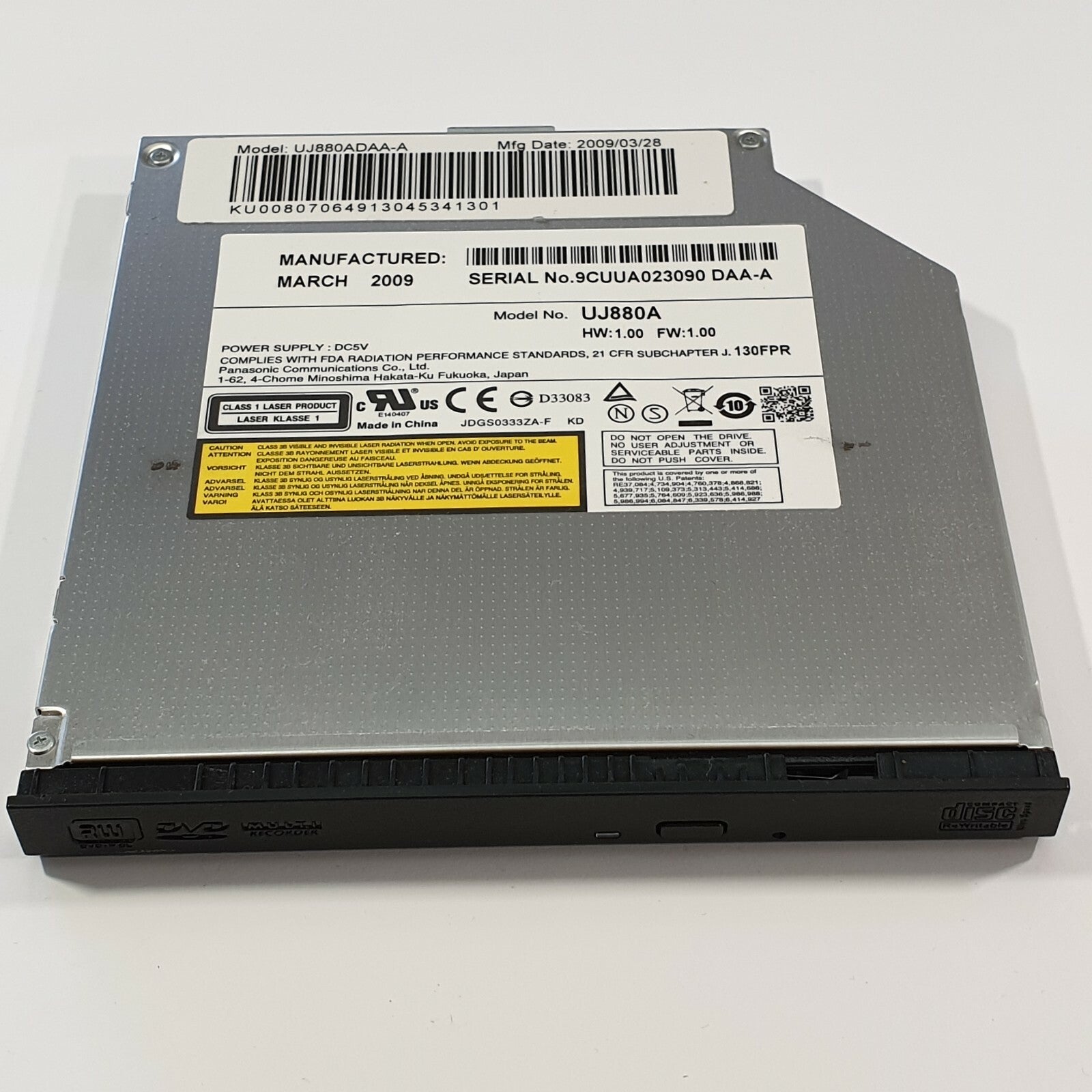Acer eMachines G725 DVD Laufwerk Brenner Panasonic UJ880A SATA DVD RW Drive
