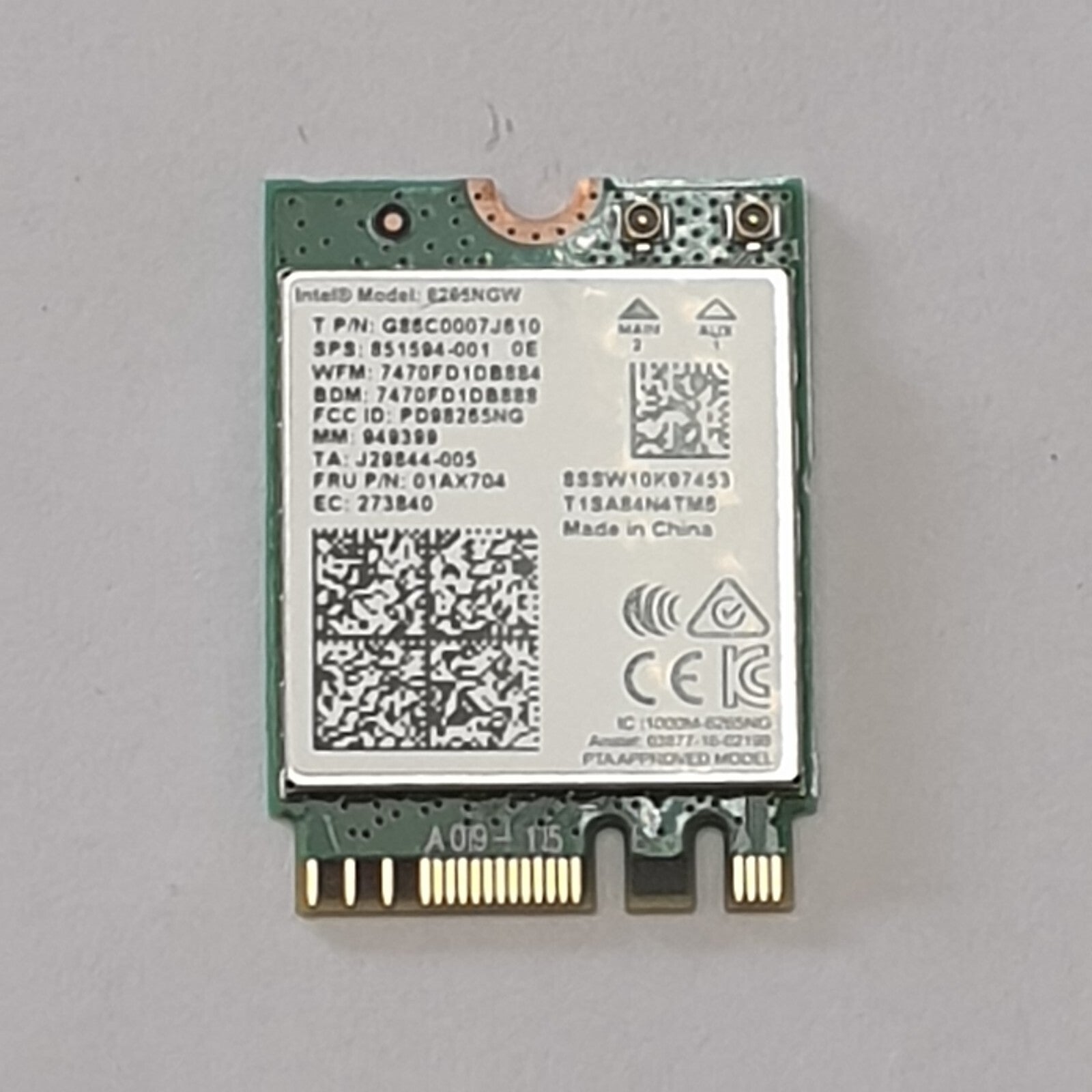 Fujitsu Lifebook E458 WLAN Karte Wifi Intel 8265NGW 851594-001