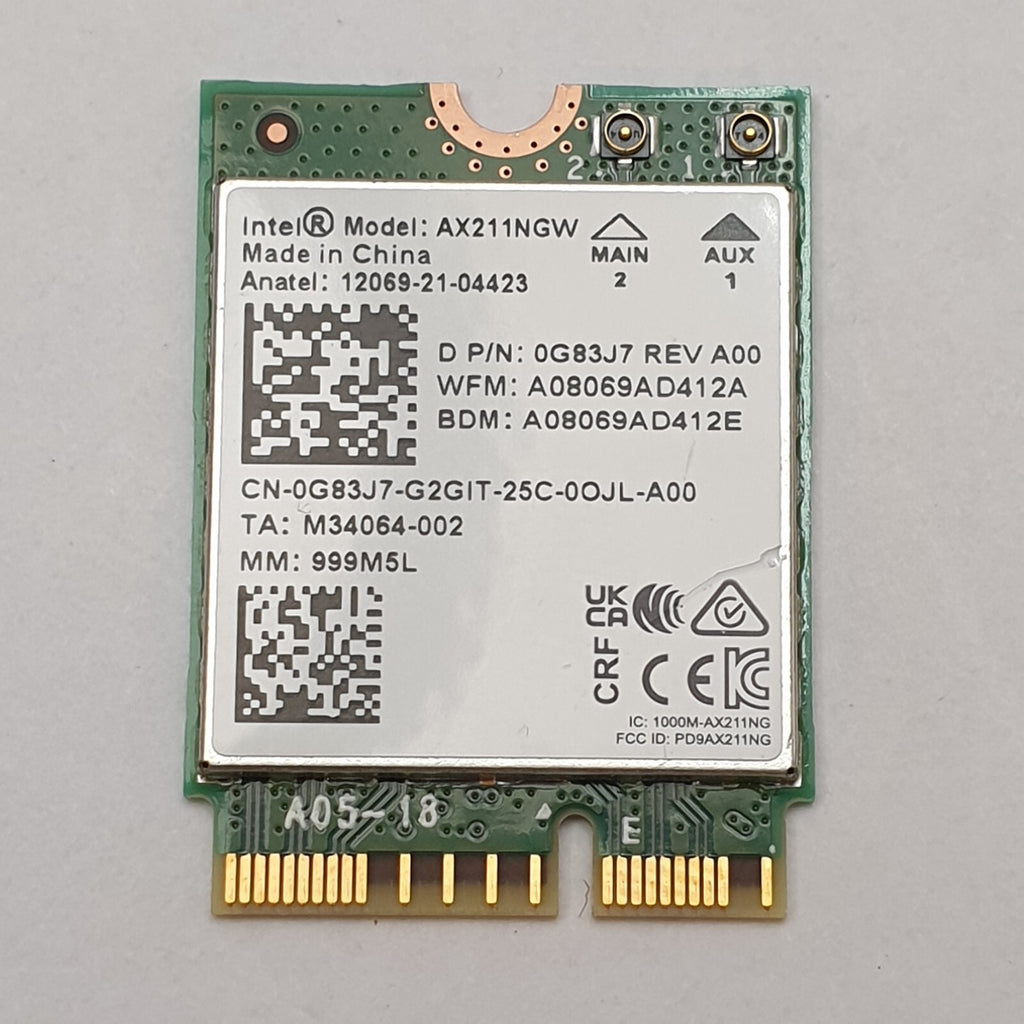 Dell Latitude 5330 WLAN Bluetooth Karte AX211NGW WiFi Card Module