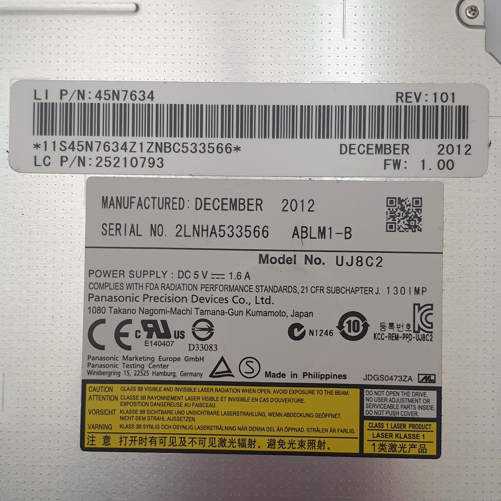 Lenovo ThinkPad S430 DVD Brenner Laufwerk UltraSlim SATA Optical Drive – Bild 2