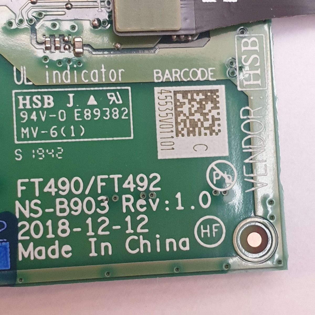 Lenovo Thinkpad P43s LAN Port RJ45 Ethernet Platine Board mit Kabel