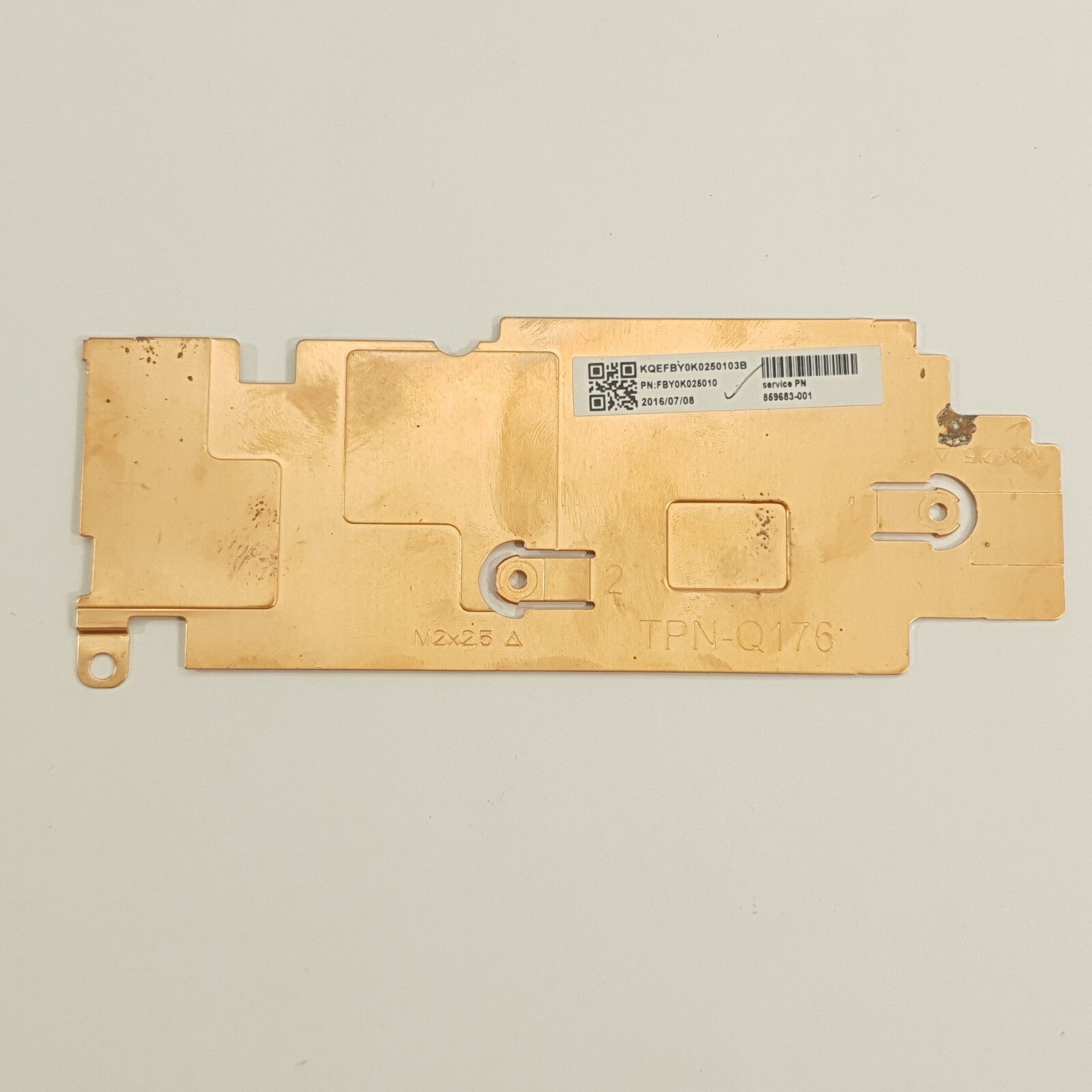 HP Chromebook 13 G1 Heatsink Kühlkörper Kühlblech Kupferplatte Passiv Kühler