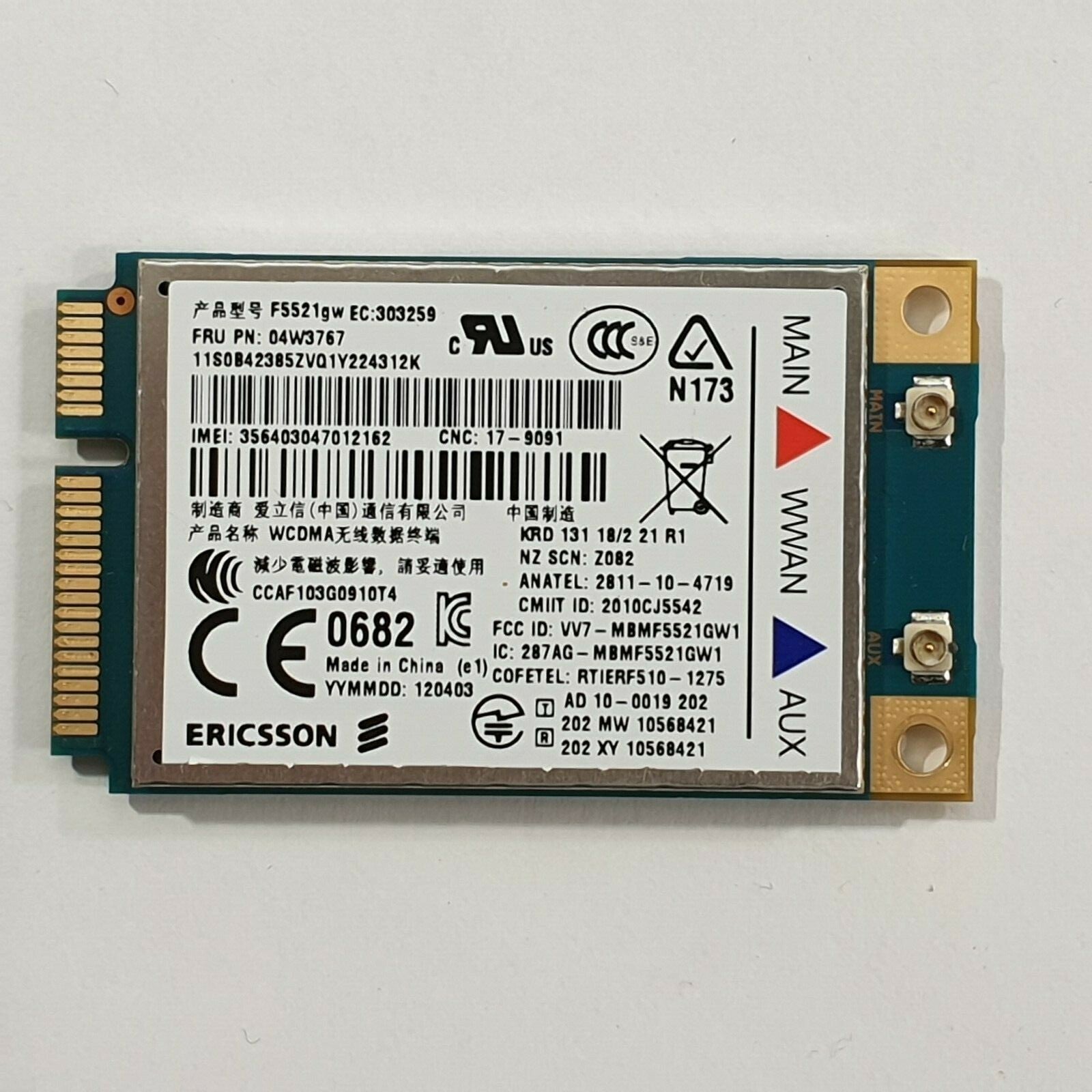 Lenovo ThinkPad W520 T520 WWAN Karte Ericsson F5521gw WWAN Karte 3G Modul
