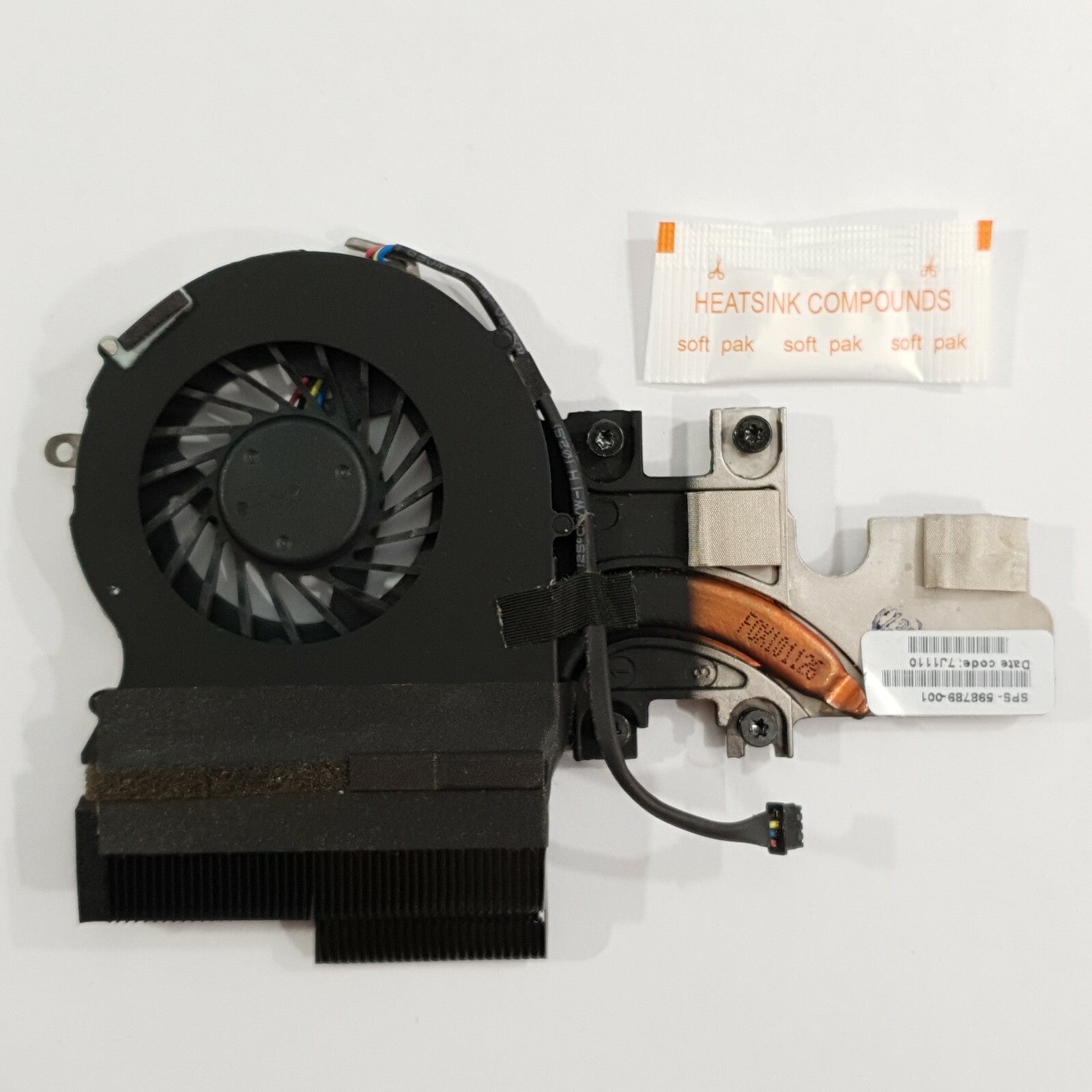 HP EliteBook 2540p Lüfter Kühler Heatsink Fan mit Wärmeleitpaste
