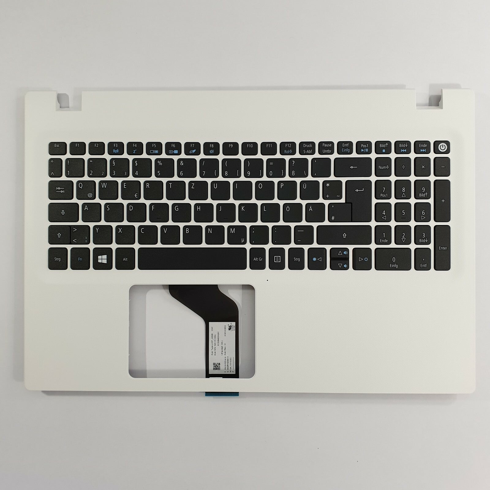 Acer Aspire E5-532 Handauflage Tastatur Deutsch QWERTZ Palmrest Keyboard White