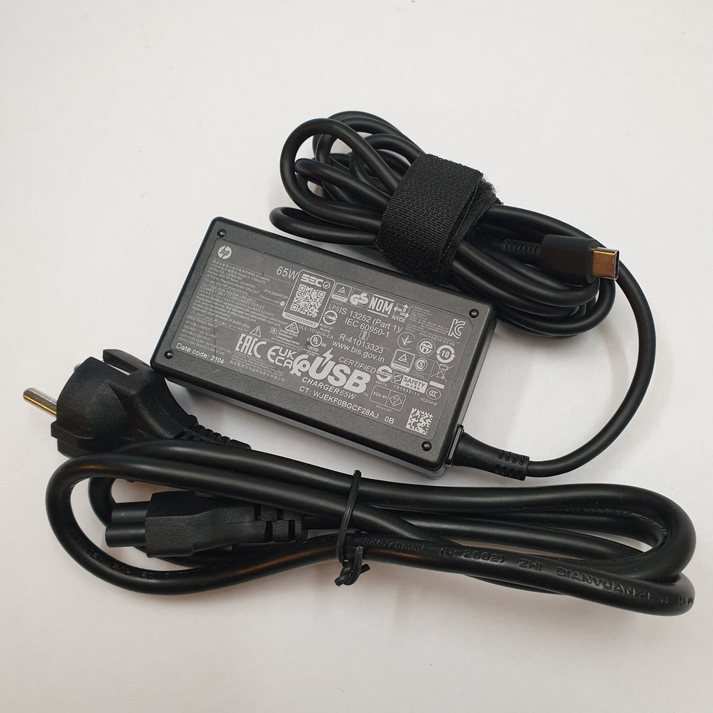 Original HP USB C Netzteil 65W Ladegerät Ladekabel Stromkabel Notebook Laptop