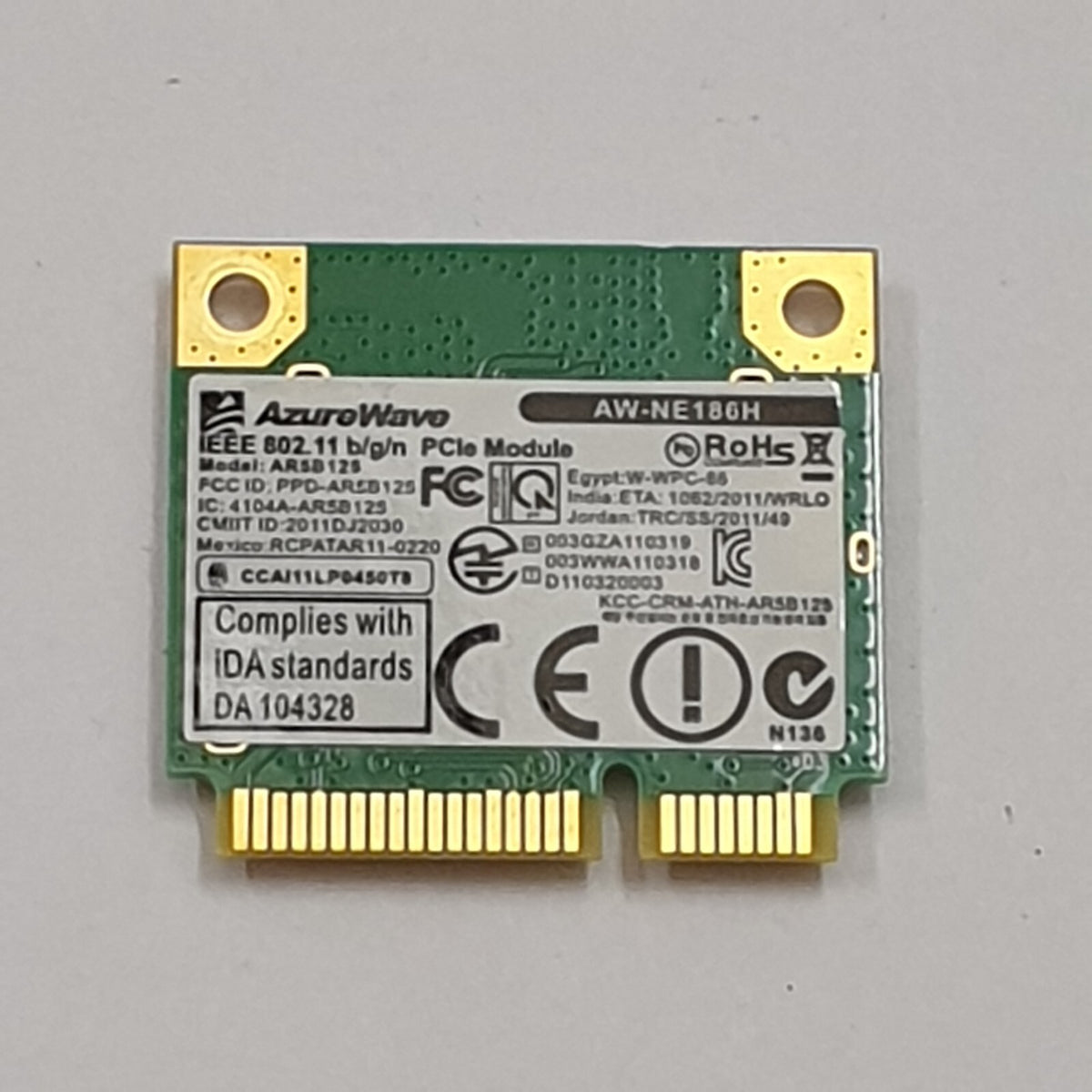 Asus X55V WLAN Karte Wifi Card AzureWave AW-NE186H AR5B125