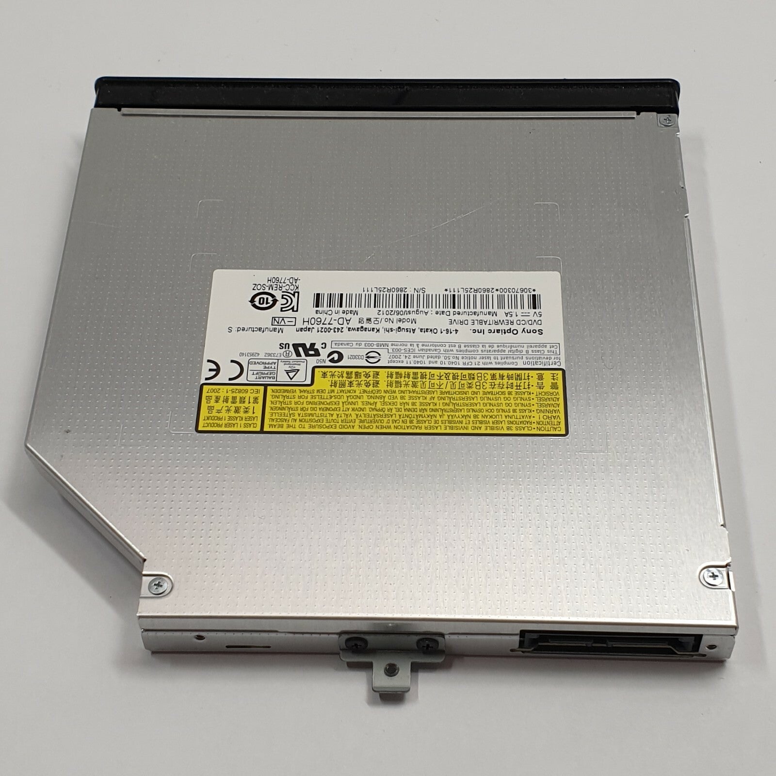 Sony VAIO SVE1512C6E DVD Laufwerk Brenner Optiarc AD-7760H SATA – Bild 2