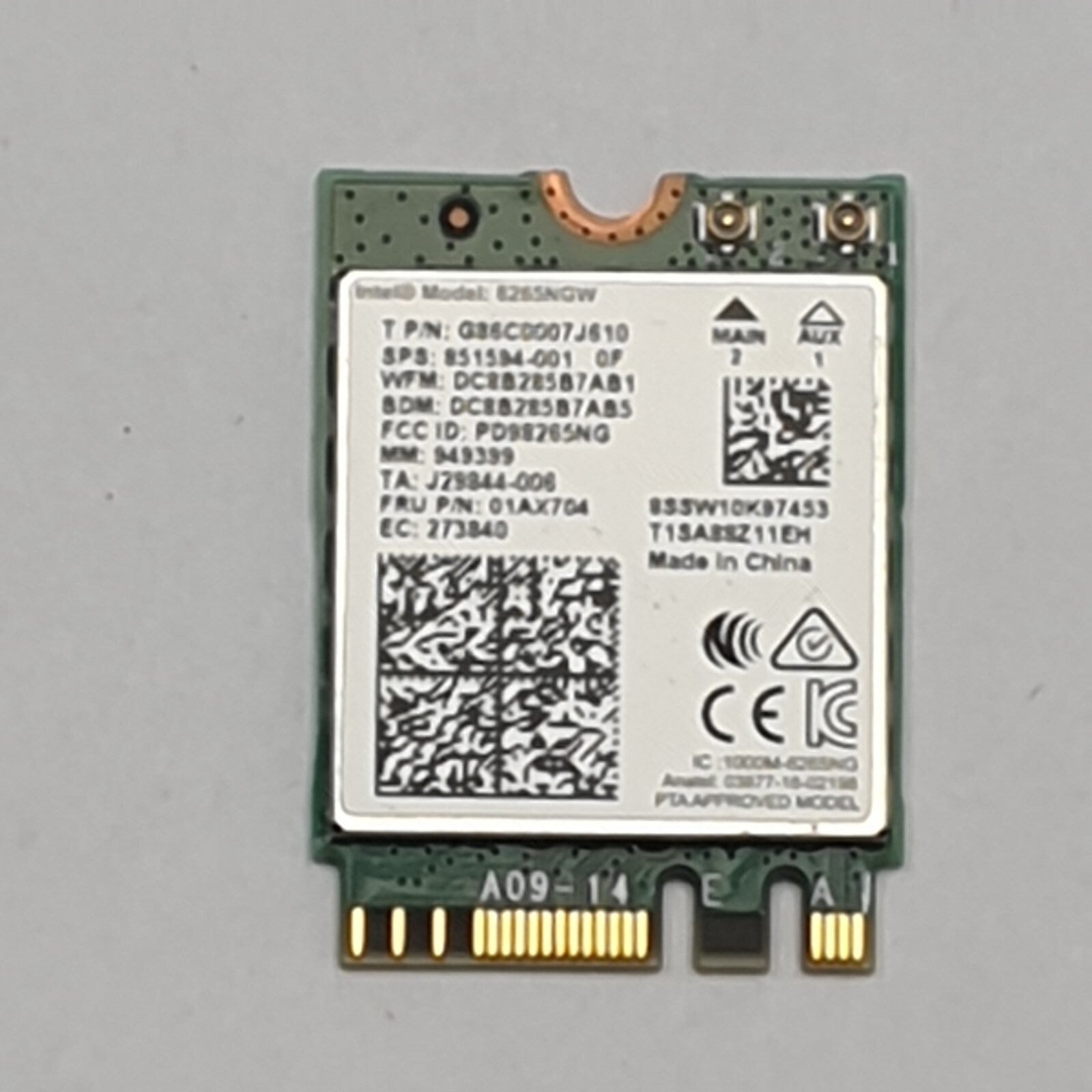 Fujitsu Lifebook U748 WLAN Karte Wifi Intel 8265NGW Wireless Modul
