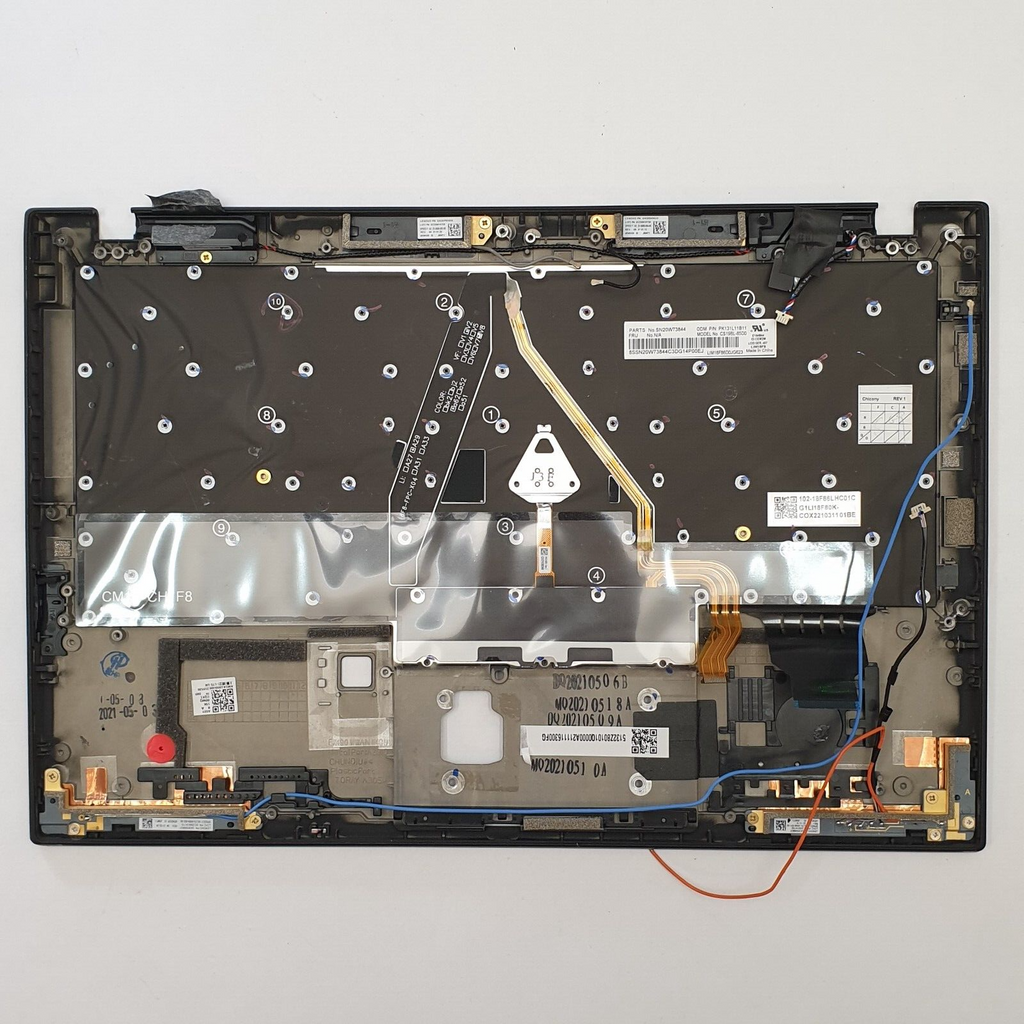 Lenovo ThinkPad X1 Carbon Gen 8 Handauflage Tastatur DE QWERTZ Palmrest Backlit – Bild 2