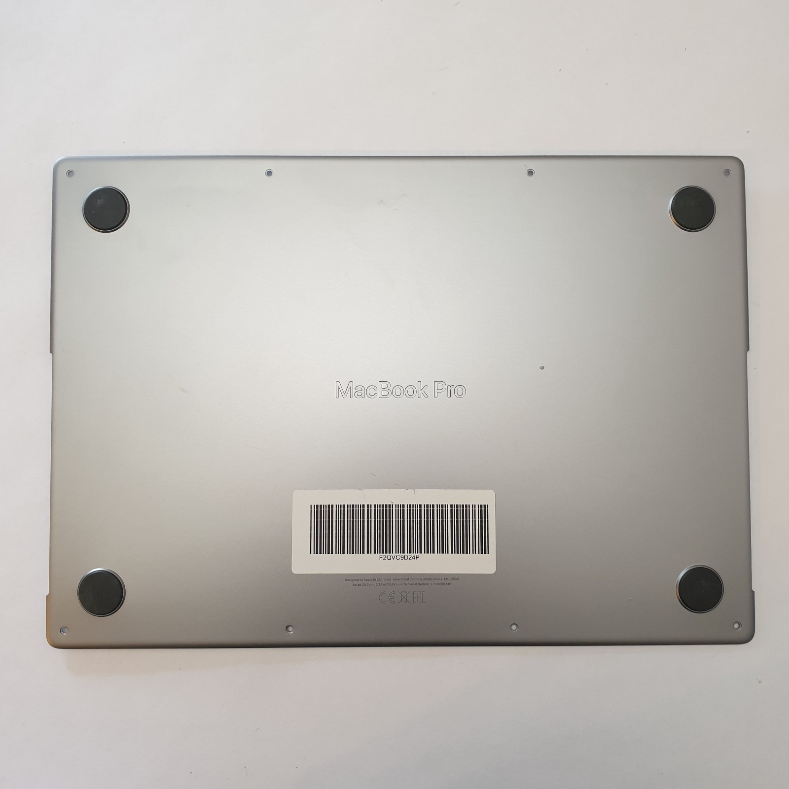 Apple MacBook Pro 14" A2442 2021 Gehäuse Unterschale Unterteil Bottom Base Cover