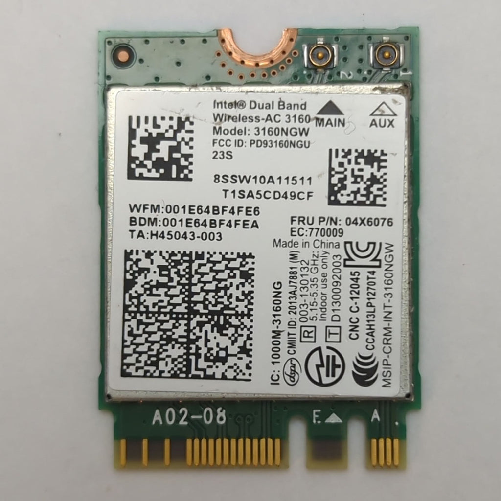Lenovo IdeaPad 100S -14IBR Intel Dual Band WLAN Karte WiFi Bluetooth