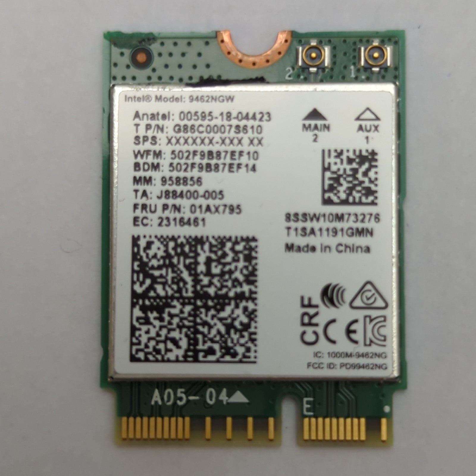 Medion Akoya S17403 WLAN Karte Intel WiFi Bluetooth M.2 2230