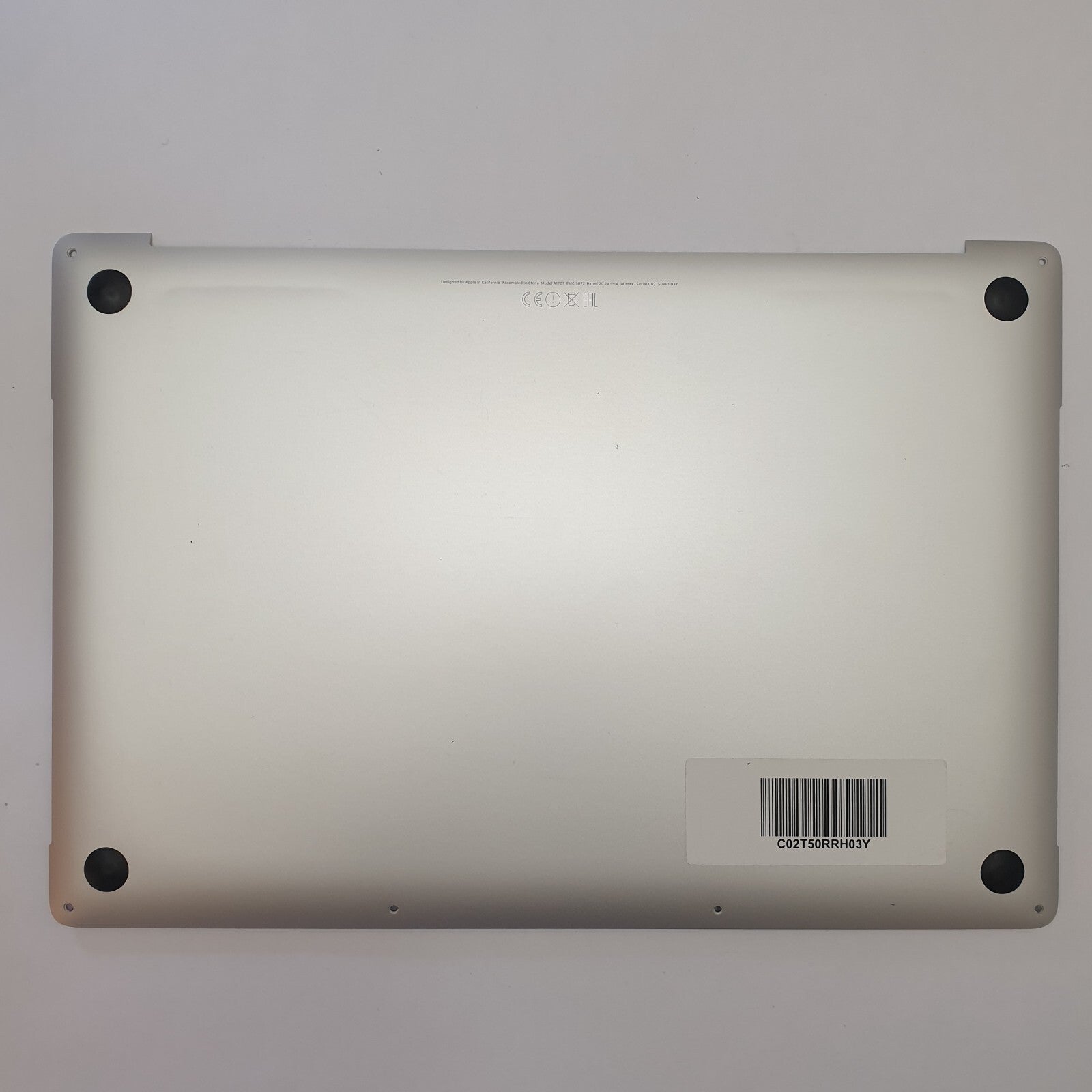 Apple MacBook Pro 15" A1707 Ende Unterschale Unterteil Bottom Base Cover Case
