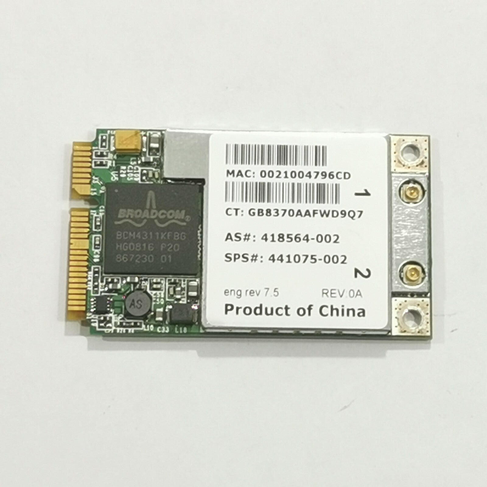 HP Compaq 6510b WLAN Karte Wifi Broadcom BCM4311 Wireless LAN Adapter