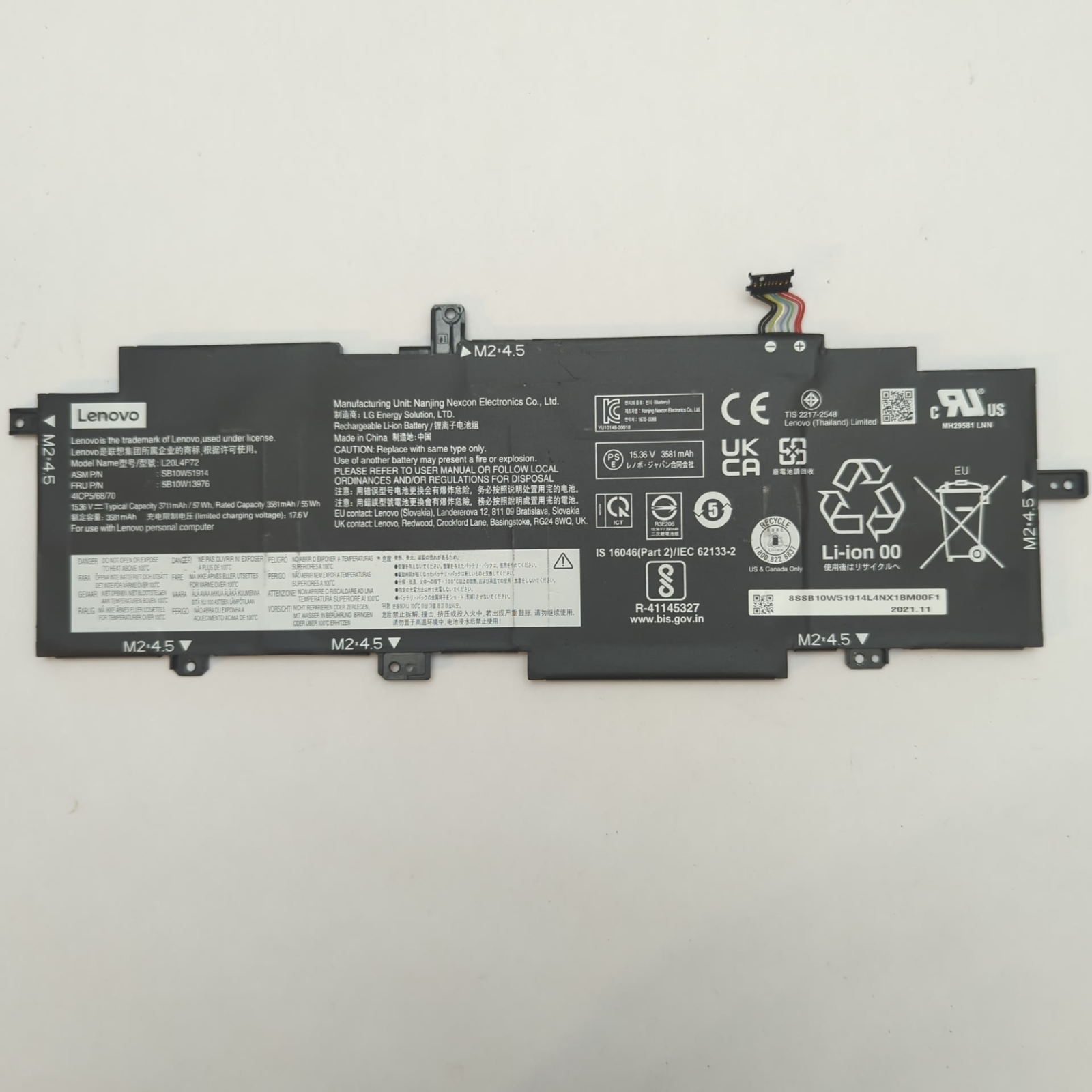 Lenovo ThinkPad T14s Gen 2 Original Akku 3581 mAh Li-ion Battery Pack