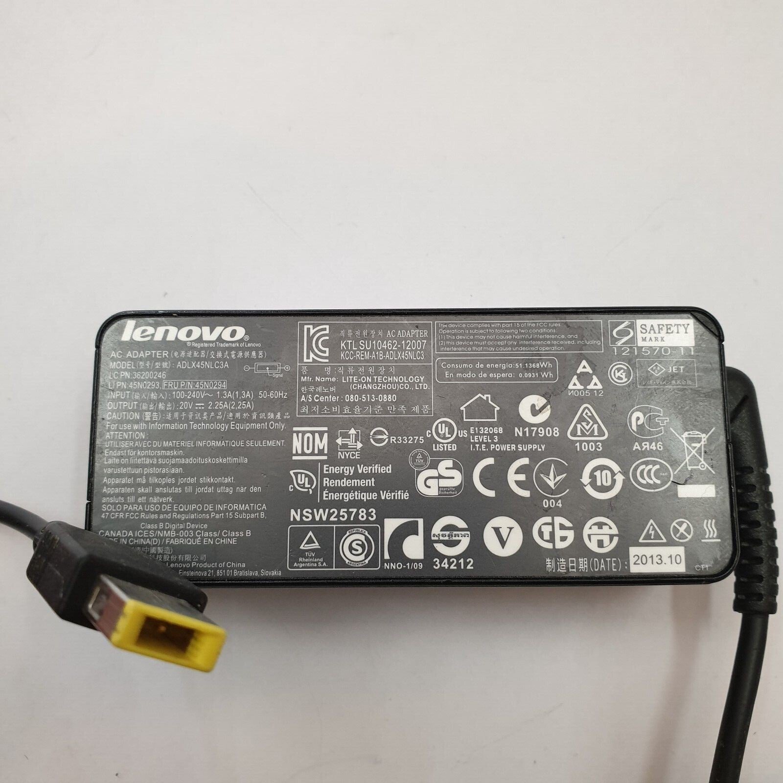Original Lenovo ThinkPad 45W Netzteil eckig X240 X250 X260 X270 T440 T460 T470