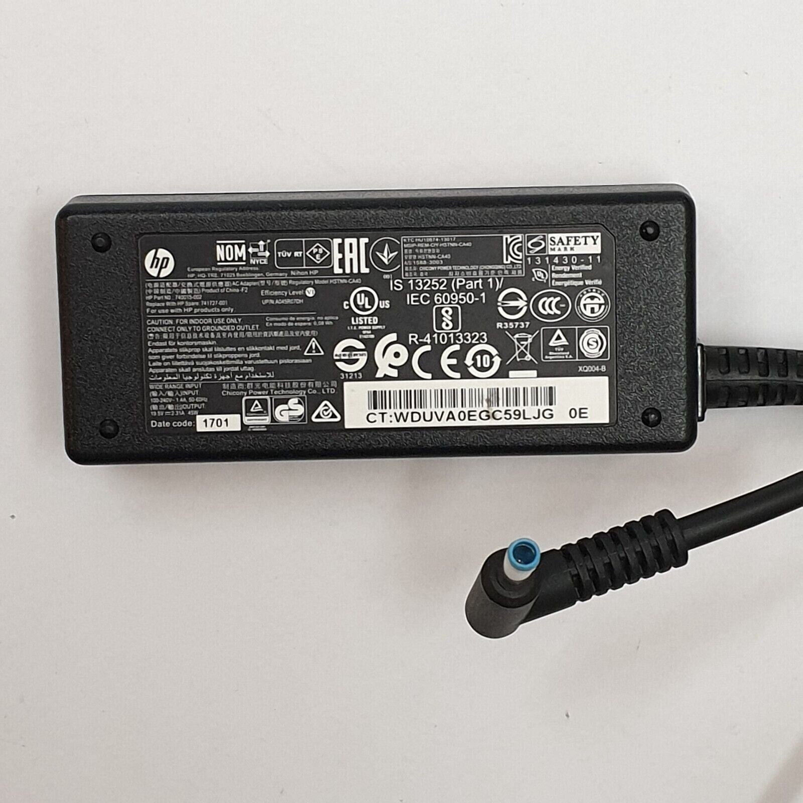 HP 45W Netzteil 4.5×3.0 Pavilion 11 13 15 17 Stream 11 13 14 Chromebook 11 14