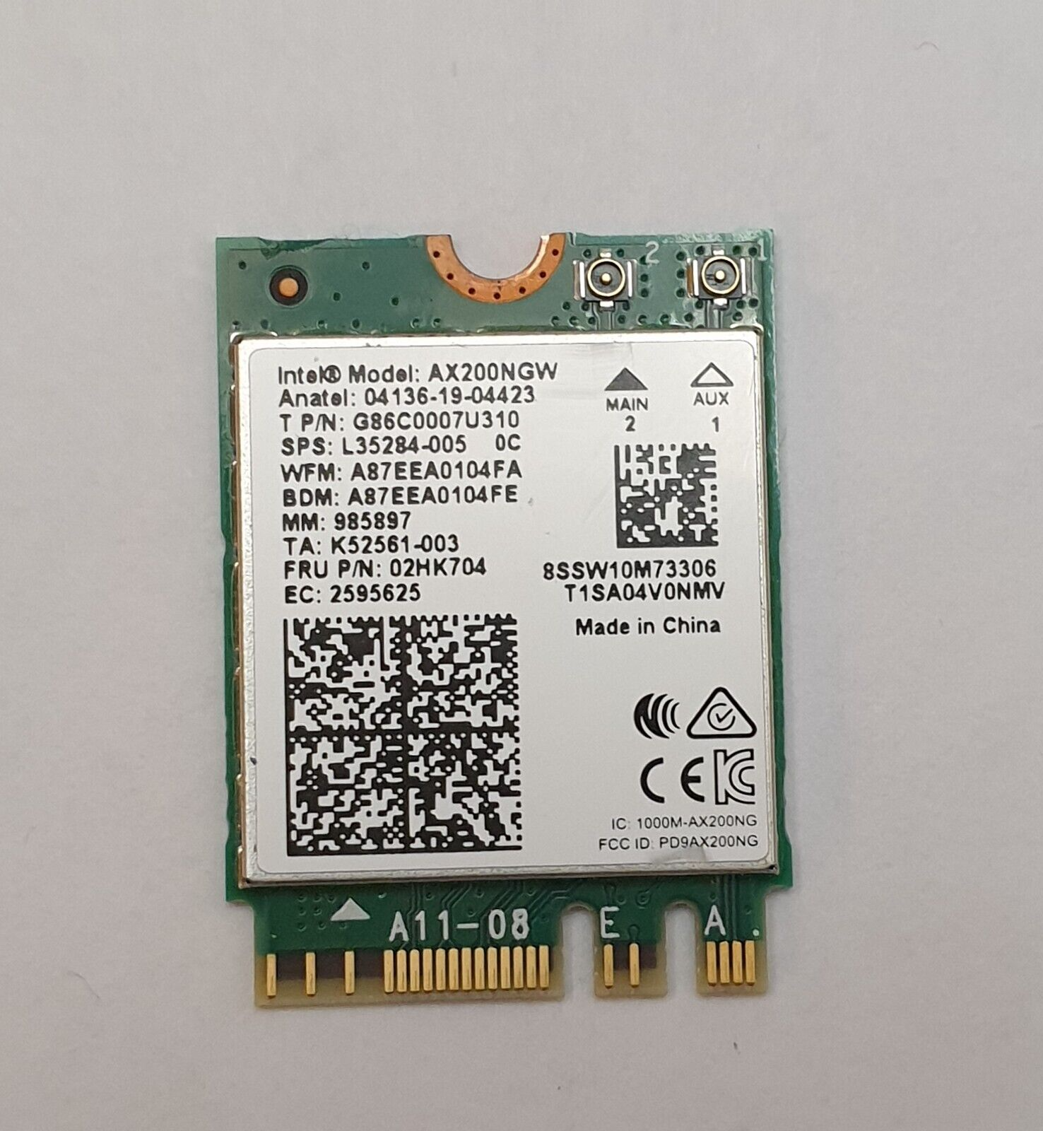 Lenovo Thinkpad P1 Gen 2 G2 WLAN Karte Wireless Modul WiFi Card