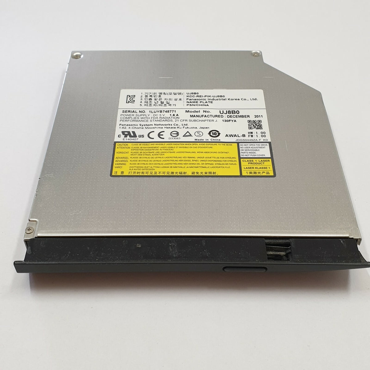 Asus K73S DVD Laufwerk mit Blende Panasonic UJ8B0 Optisches Laufwerk