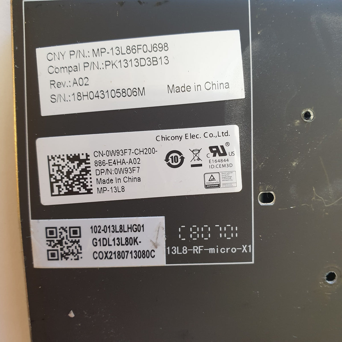Dell Latitude 5480 Tastatur Französisch AZERTY Keyboard