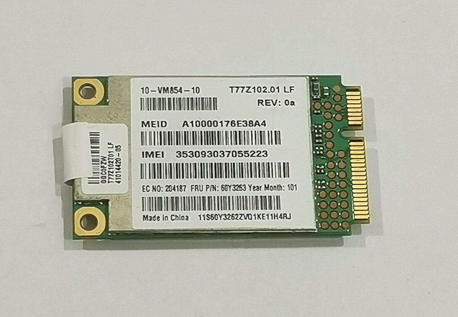 Lenovo ThinkPad T410s T410 WWAN Karte Qualcomm Gobi2000 60Y3263 – Bild 2