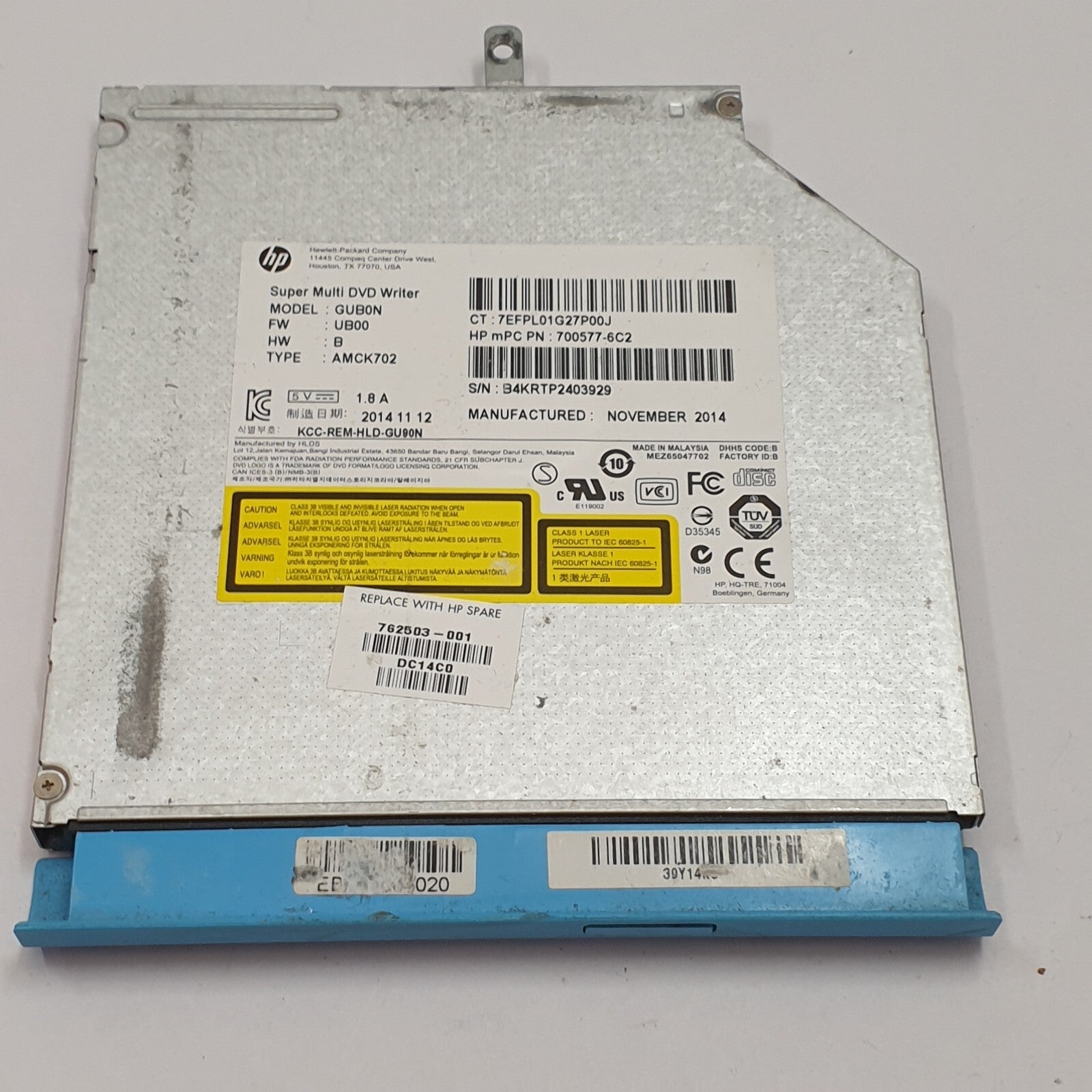 HP Pavilion 15-p273nd DVD Laufwerk Brenner Super Multi DVD Writer
