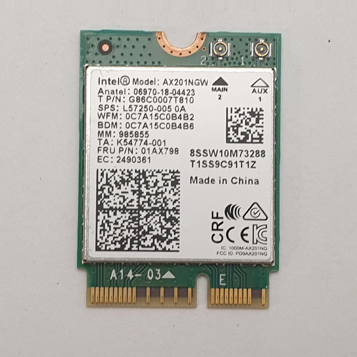 Lenovo ThinkPad E15 G1 Intel WLAN WiFi Bluetooth Modul M2 Karte